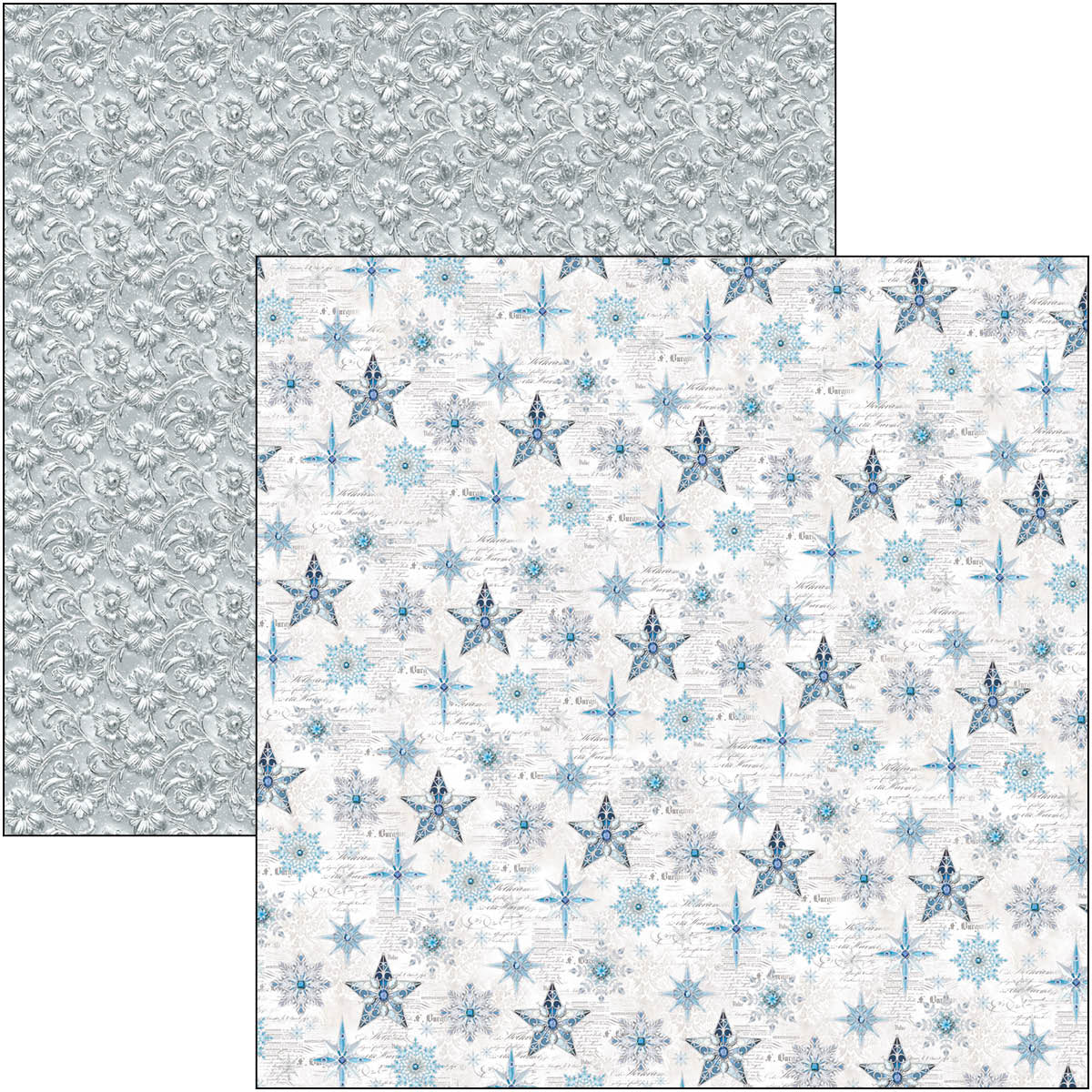 Elegance of Blue Patterns Pad 12"x12" 8/Pkg