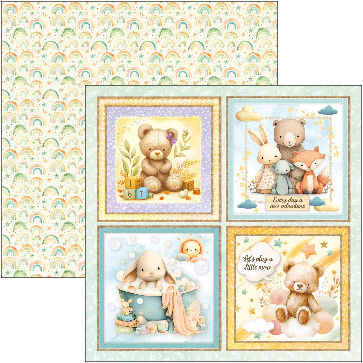 Lunibloom Patterns Pad 12"x12" 8/Pkg