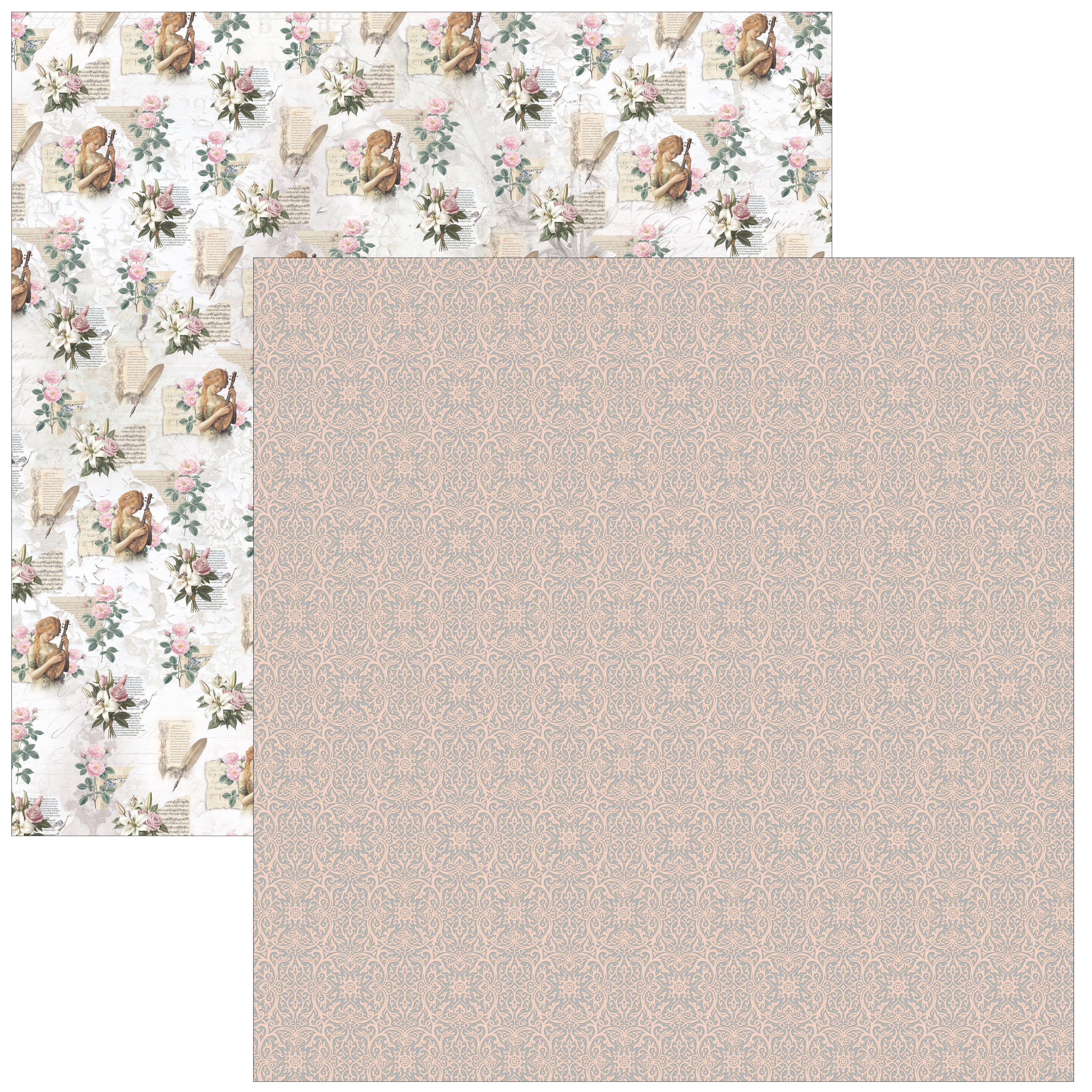 Courtly Love Patterns Pad 12"x12" 8/Pkg