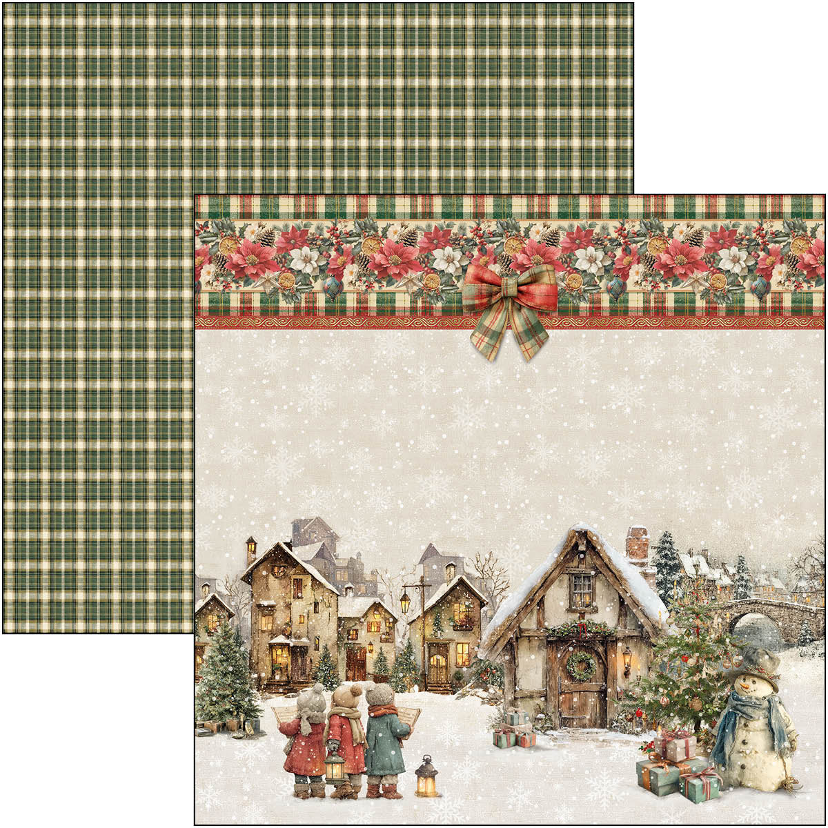 Merry & Bright Patterns Pad 12"x12" 8/Pkg