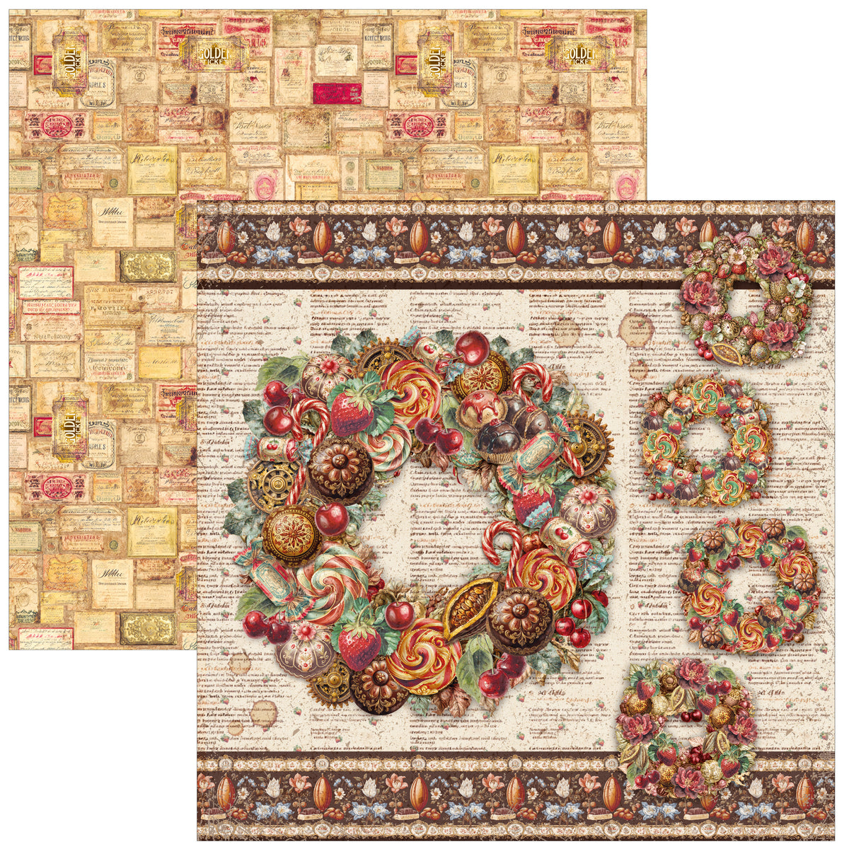 Chocolate Wanderlust Patterns Pad 12"x12" 8/Pkg