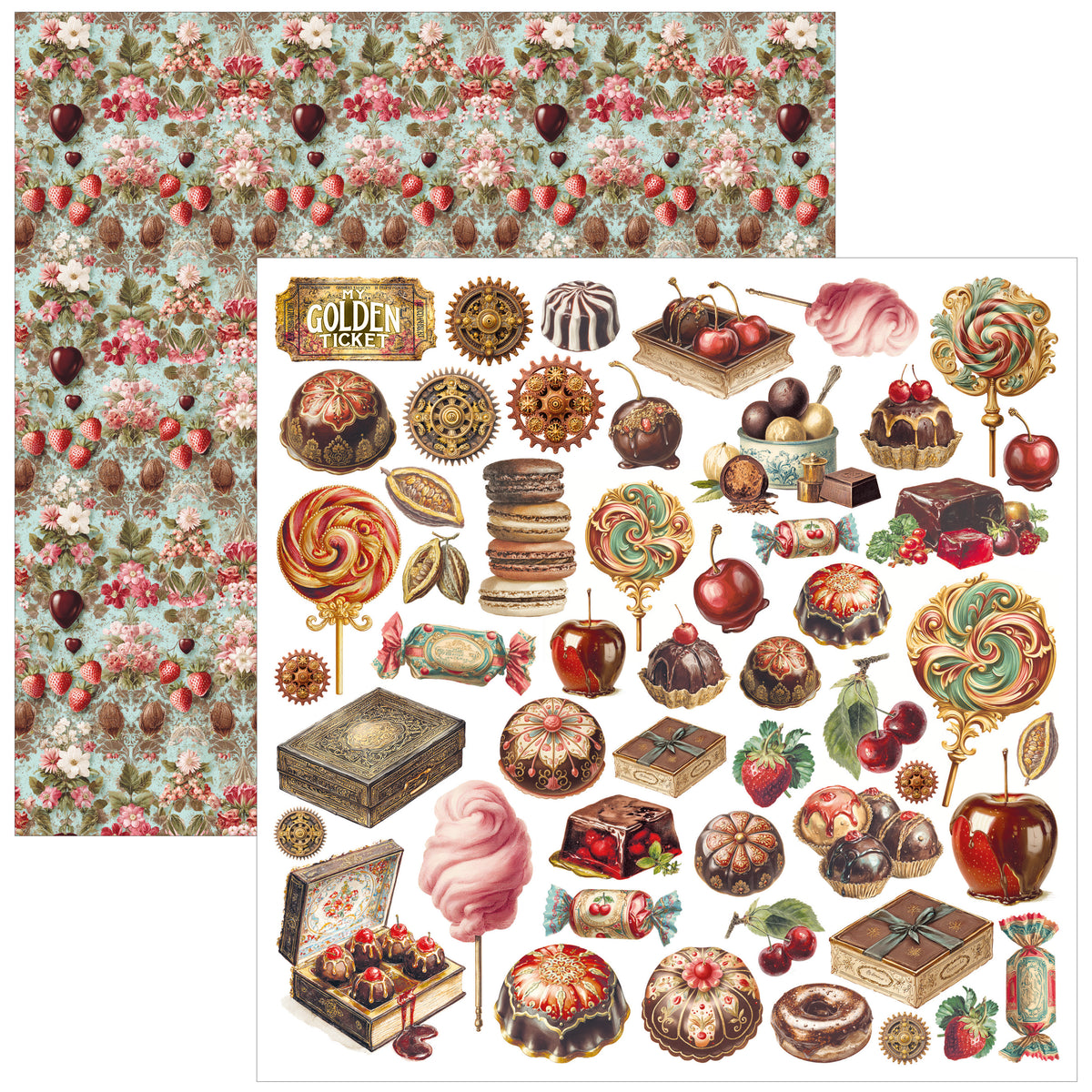 Chocolate Wanderlust Patterns Pad 12"x12" 8/Pkg