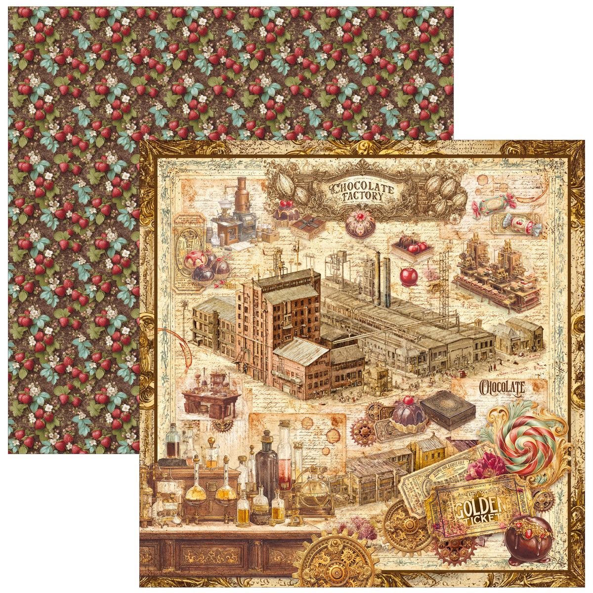 Chocolate Wanderlust Patterns Pad 12"x12" 8/Pkg