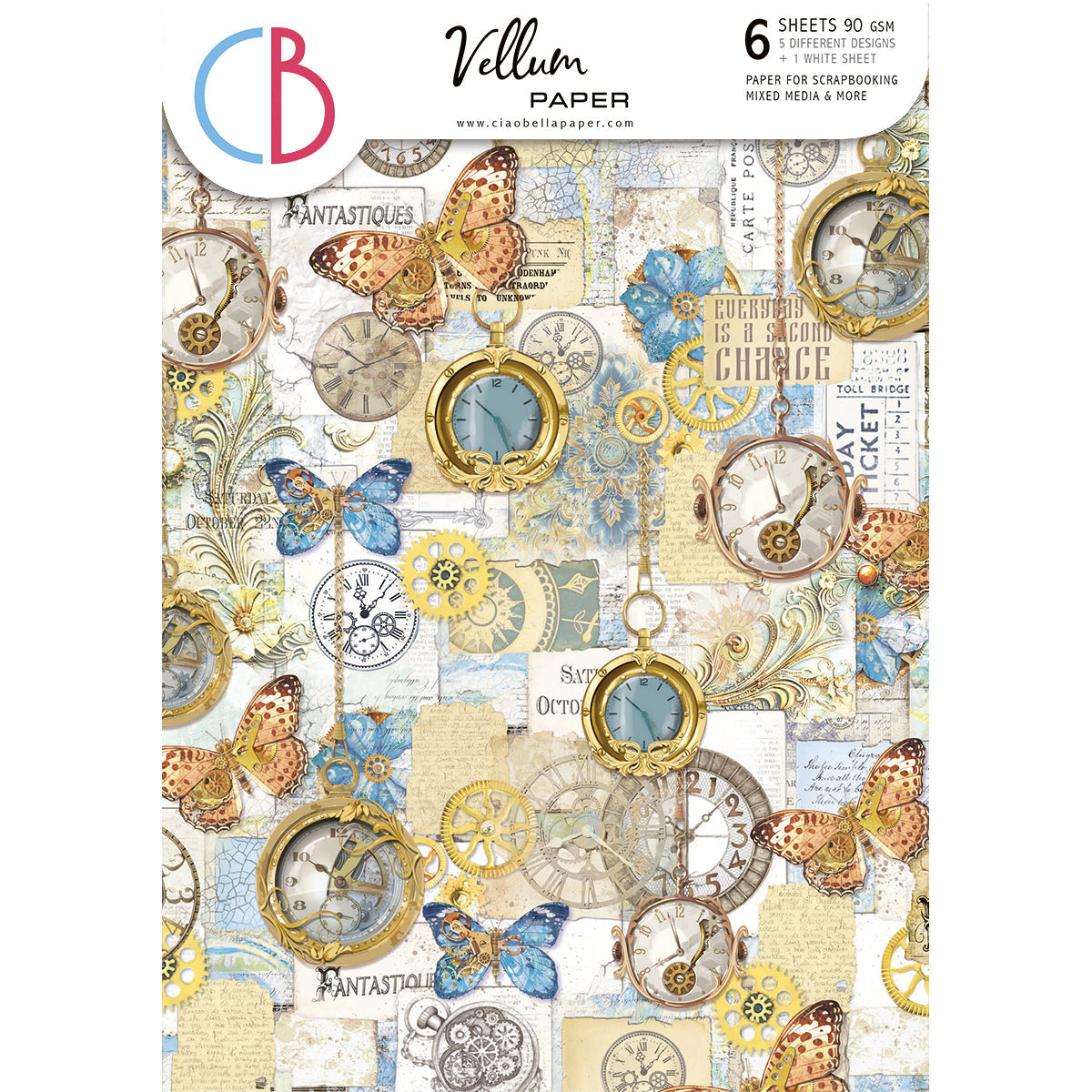 Vellum Esprit de Voyage Paper Patterns A4 6/Pkg