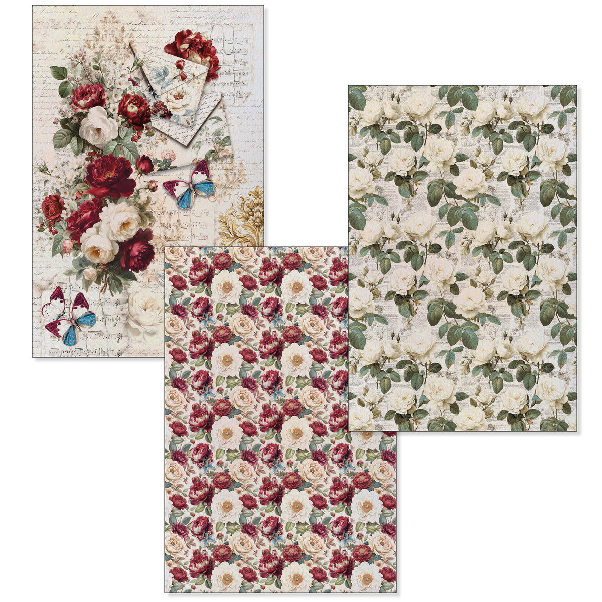 Bohemian Burgundy Deluxe Paper Pearl-Copper & Vellum Dual Pack A4 MIXED 6/Pkg