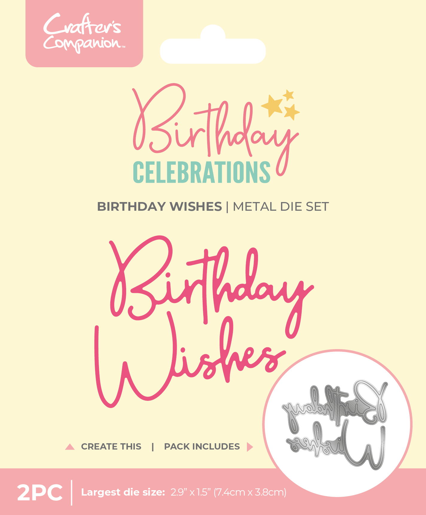 Crafter's Companion Birthday Celebrations Metal Dies - Birthday Wishes