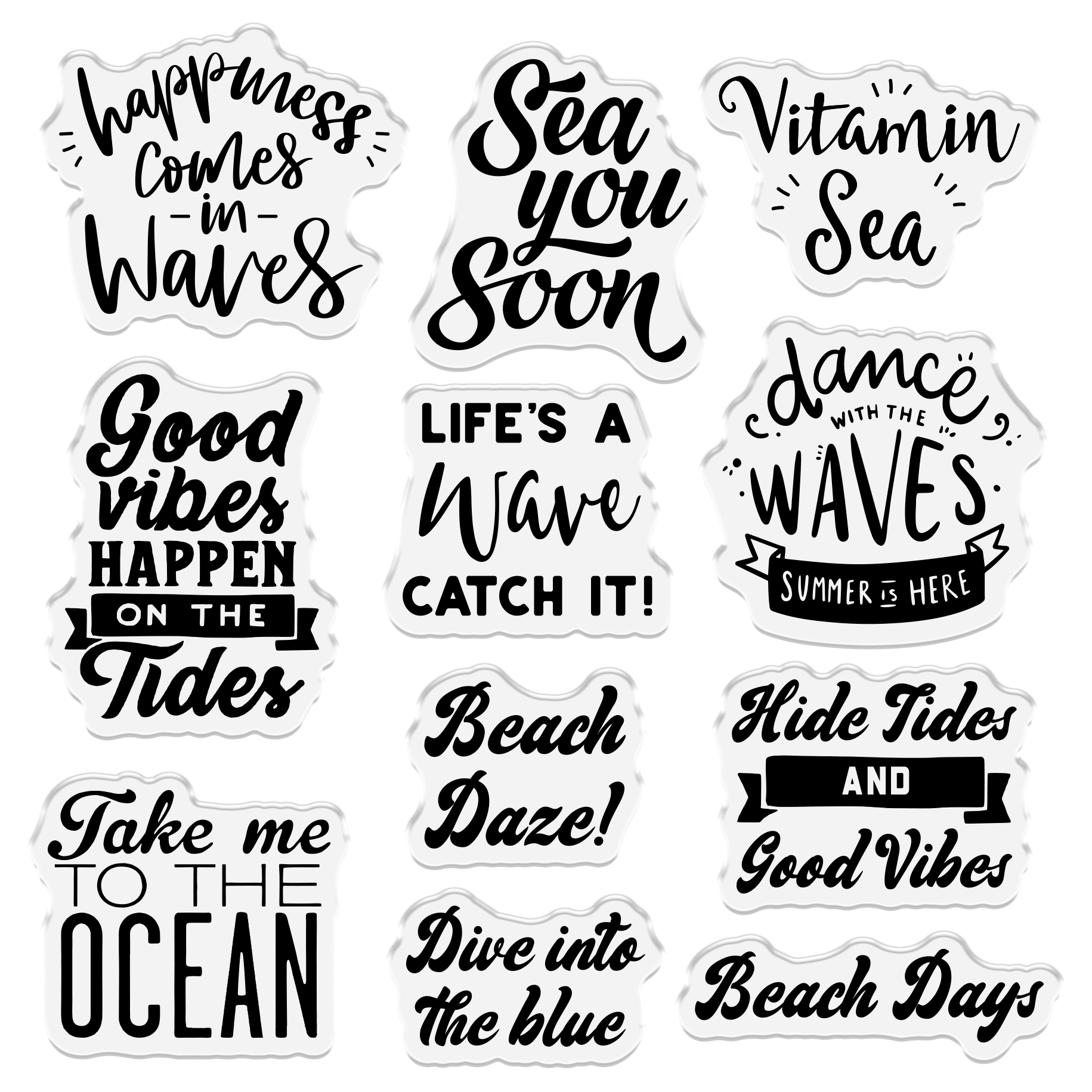 Crafter’s Companion Coastal Collection Photopolymer Stamp - Dance with the Waves 