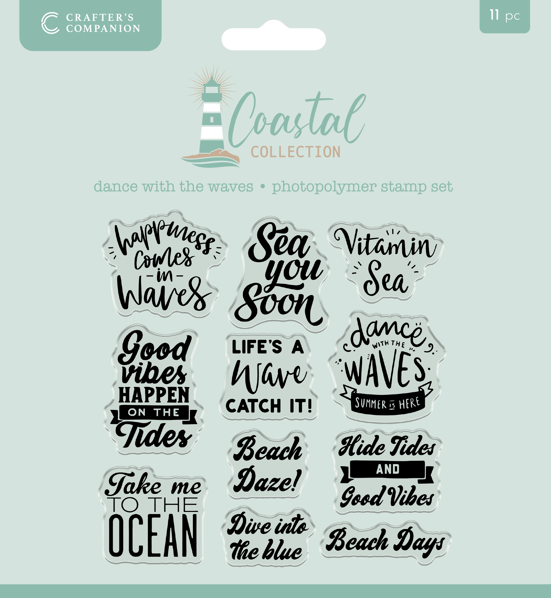 Crafter’s Companion Coastal Collection Photopolymer Stamp - Dance with the Waves 