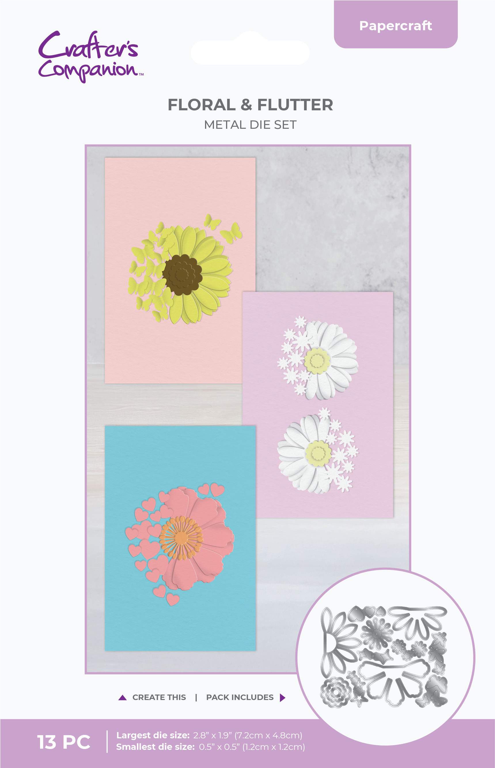 Crafter's Companion Metal Die - Floral & Flutter
