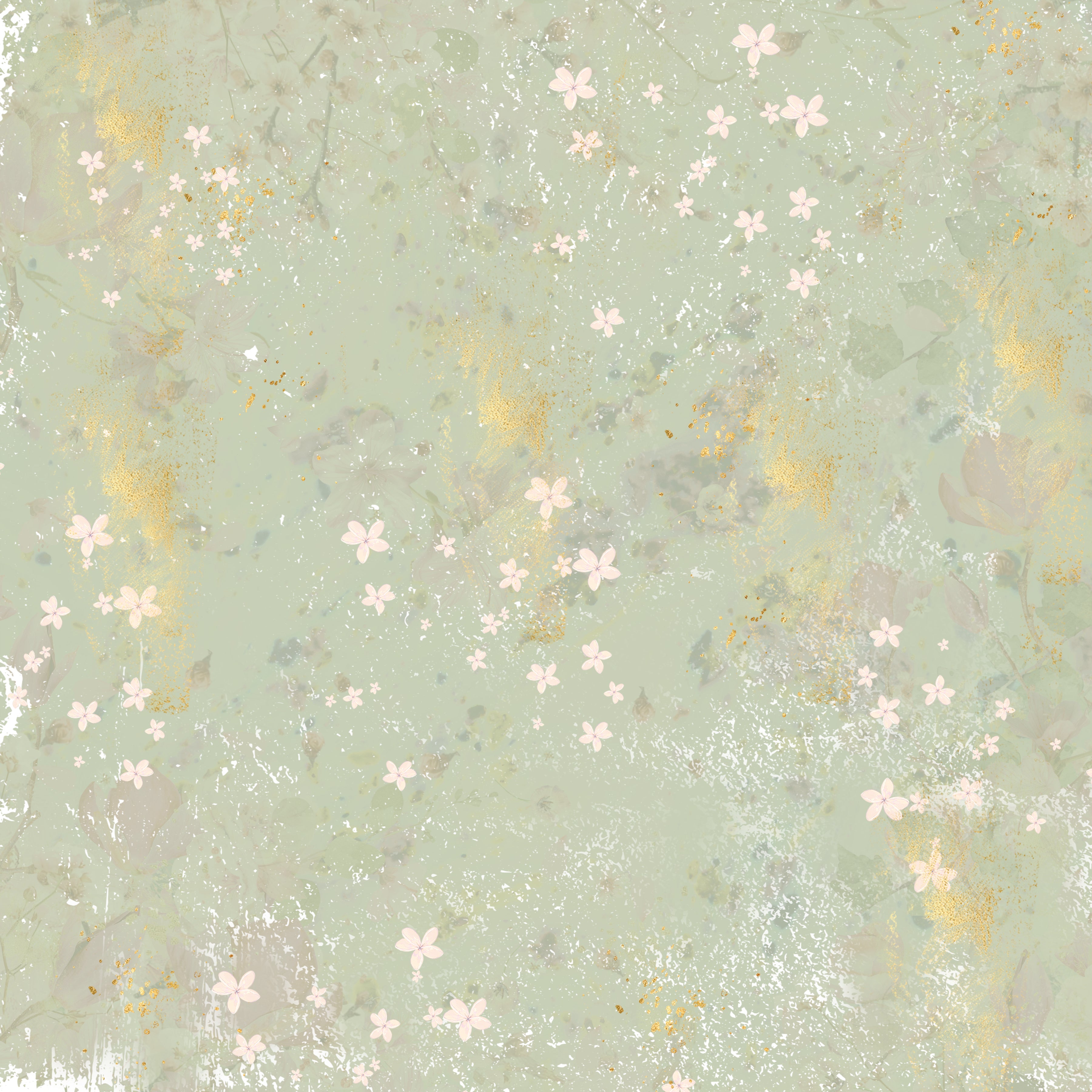 Spring Floral Print Paper Pad - 12" x 12"
