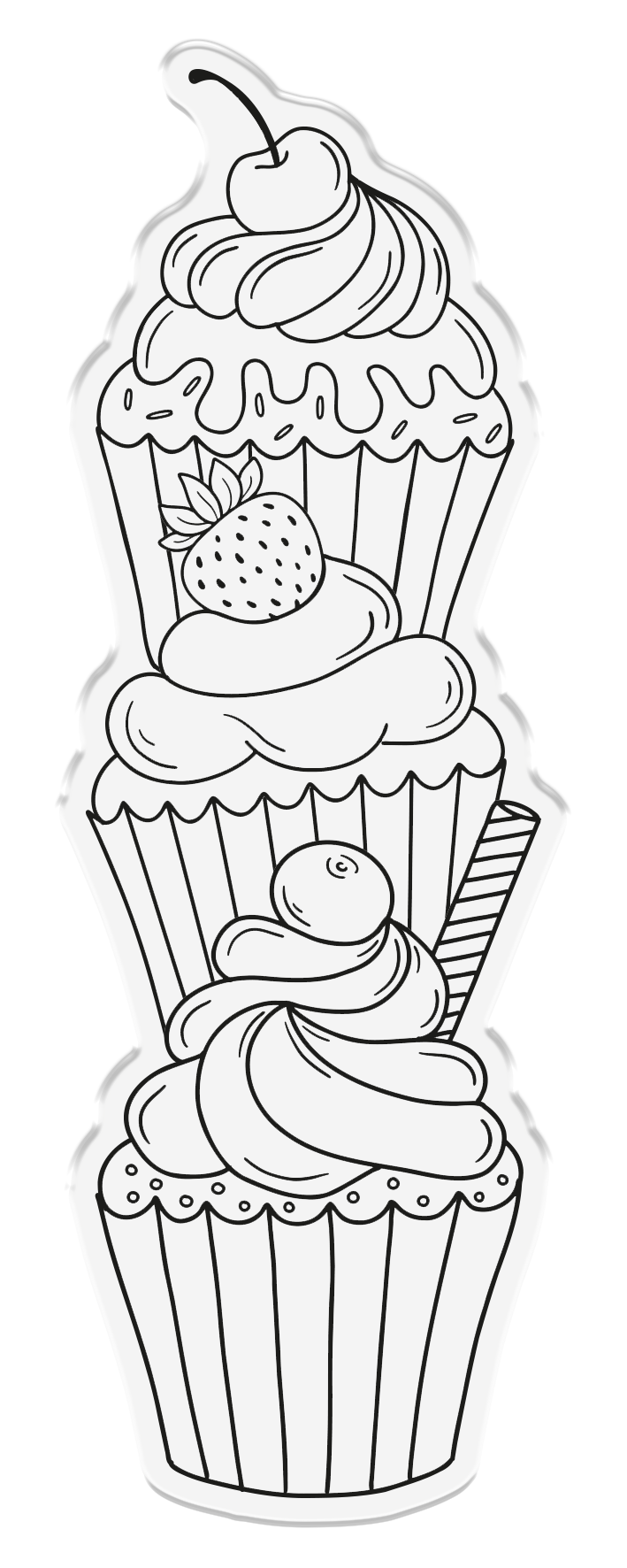 Cupcake Stack Stamp & Metal Die