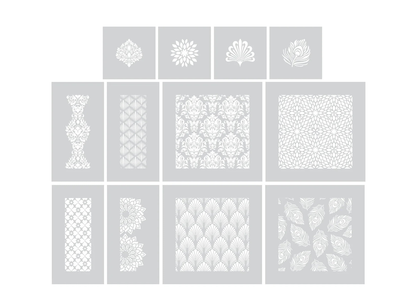 Crafter’s Companion Stencils - Swirls, Florals & Feathers 