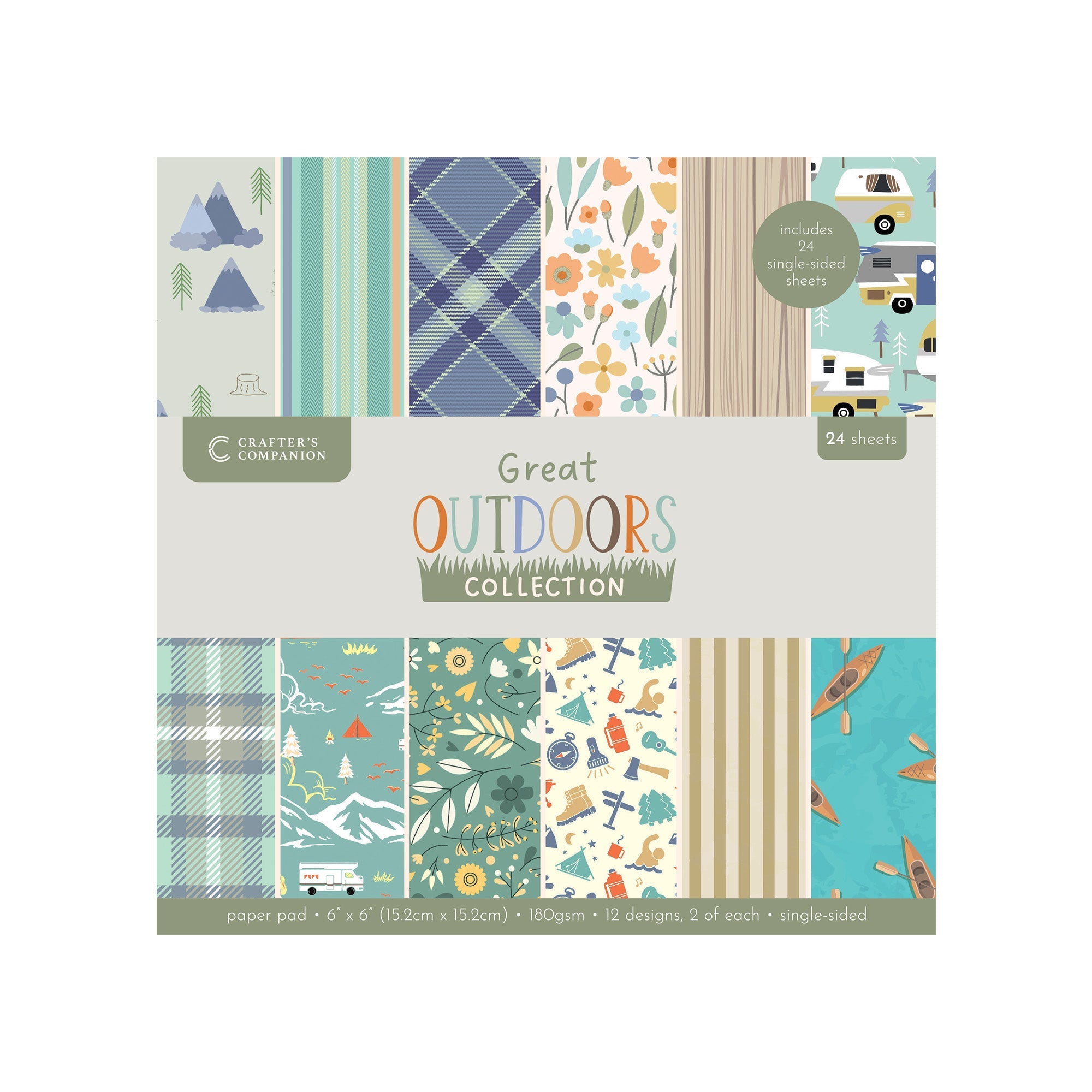 Crafters Companion The Great Outdoors 6” x 6” Paper Pad