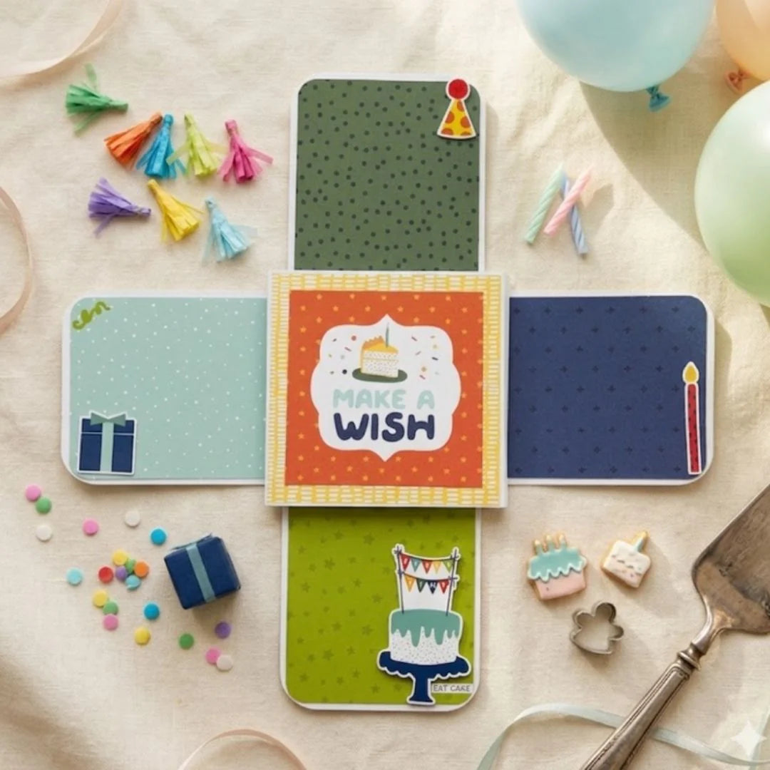 CrafTreat Card Blanks - Quadruple Slider Card - White - 3 Sets