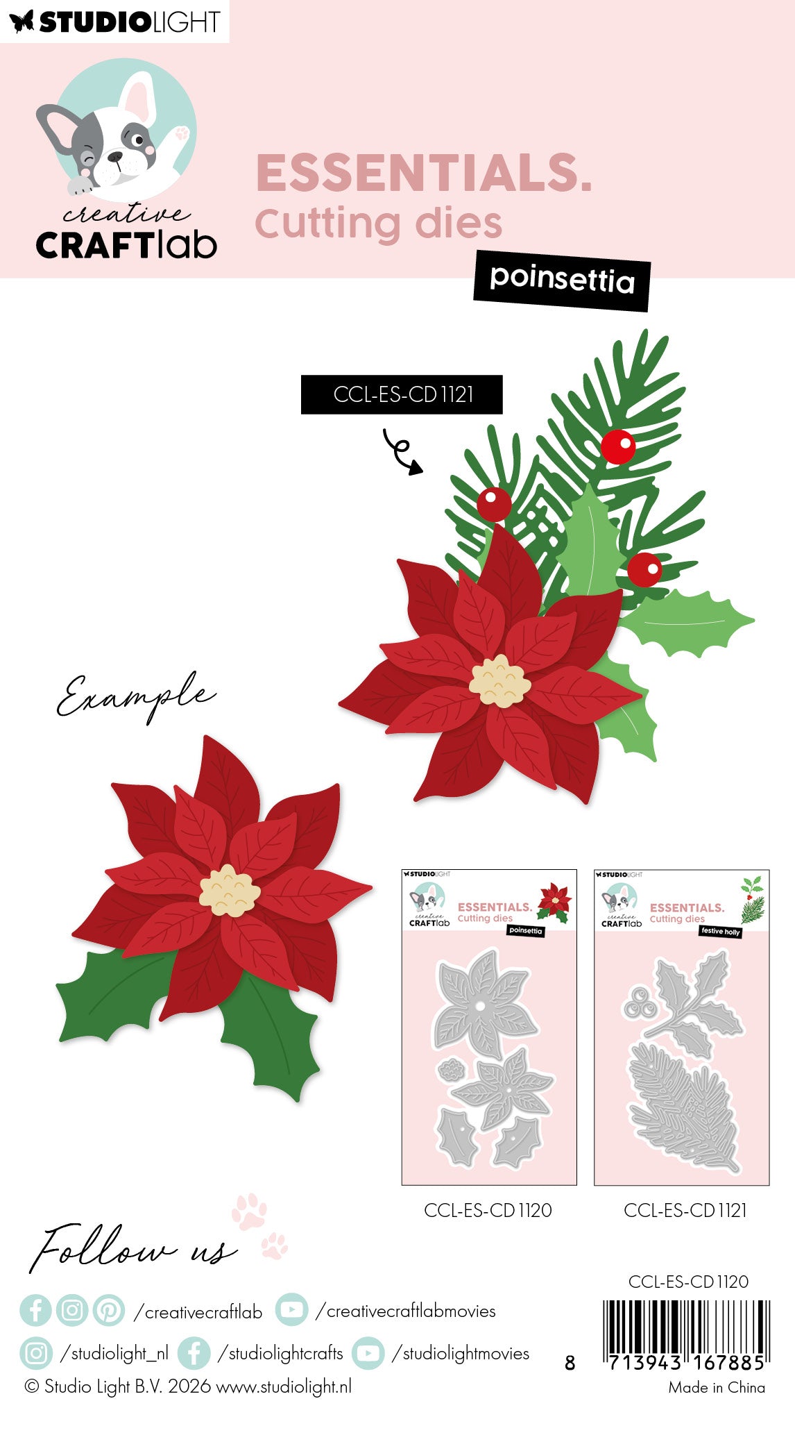 CCL Cutting Die Poinsettia Essentials 5 Pieces