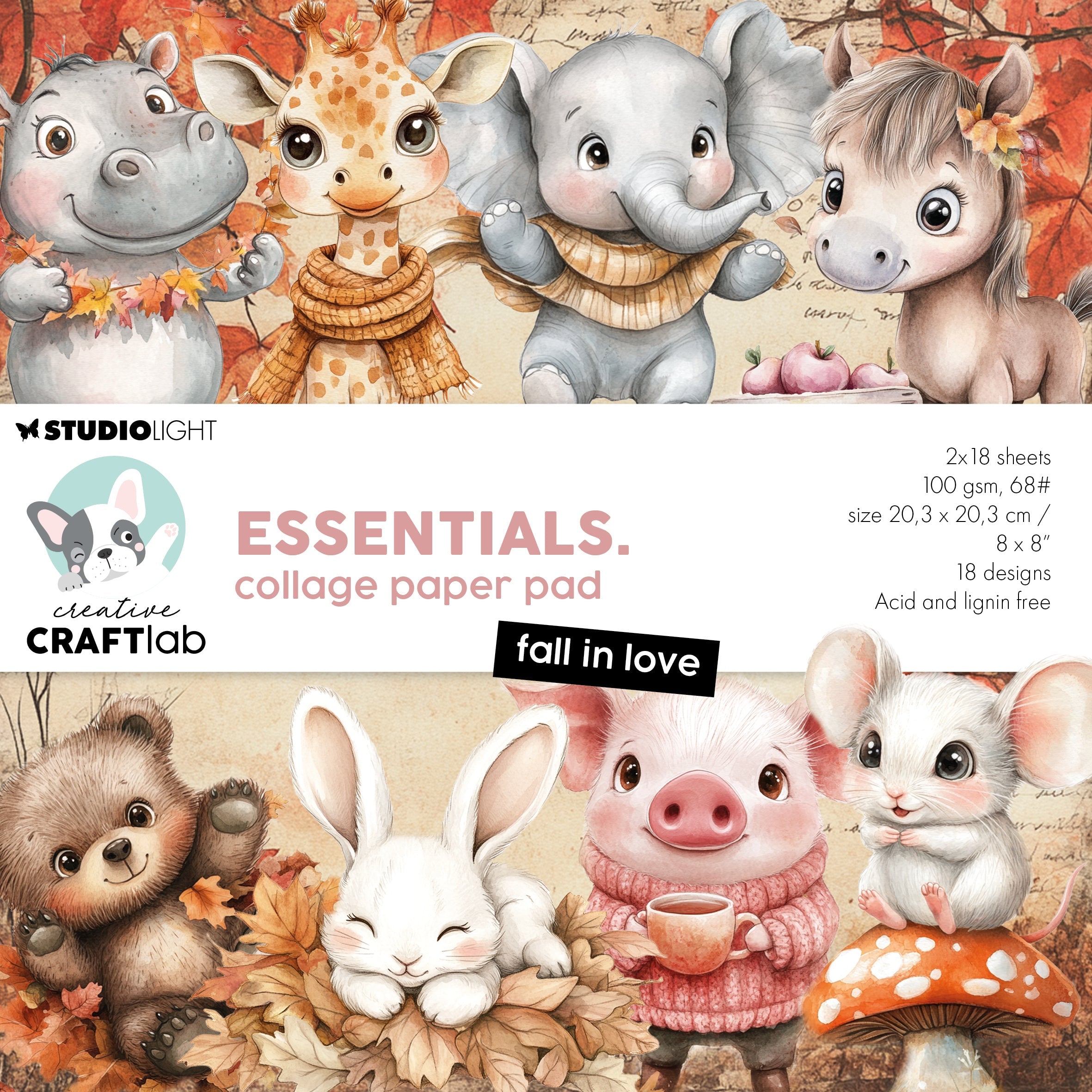 CCL Collage Paper Pad Fall In Love Essentials 36 Sheets