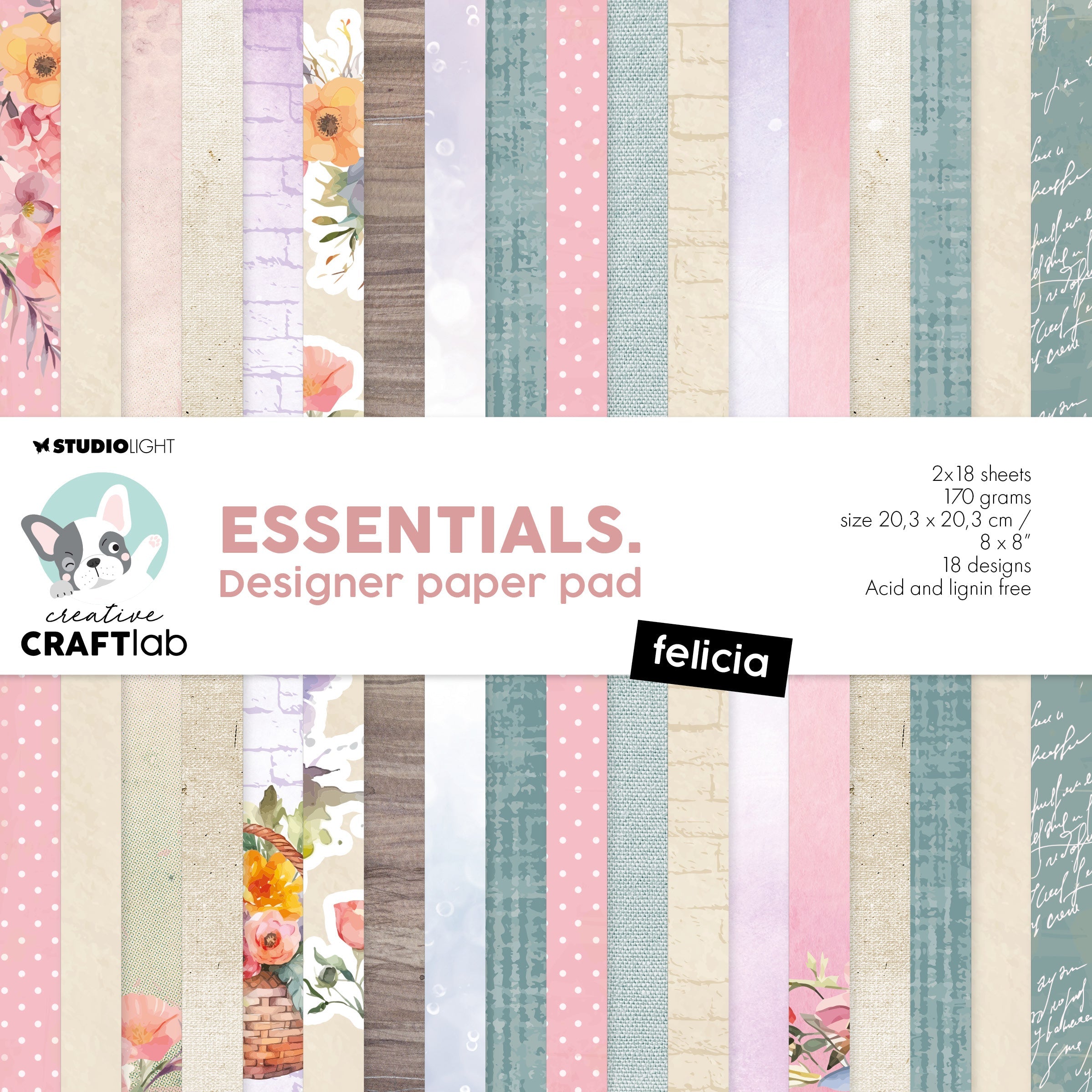 CCL Designer Paper Pad Felicia Essentials 36 SH