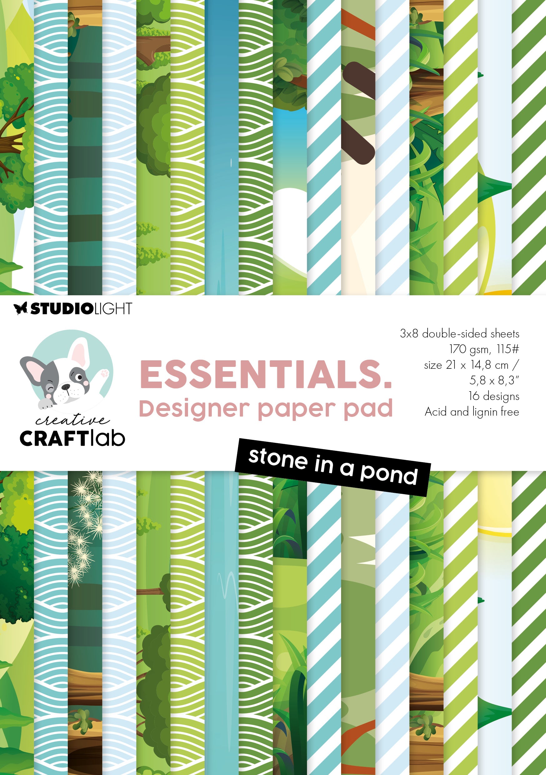 CCL Design Paper Pad Stone In A Pond Essentials 24 Sheets