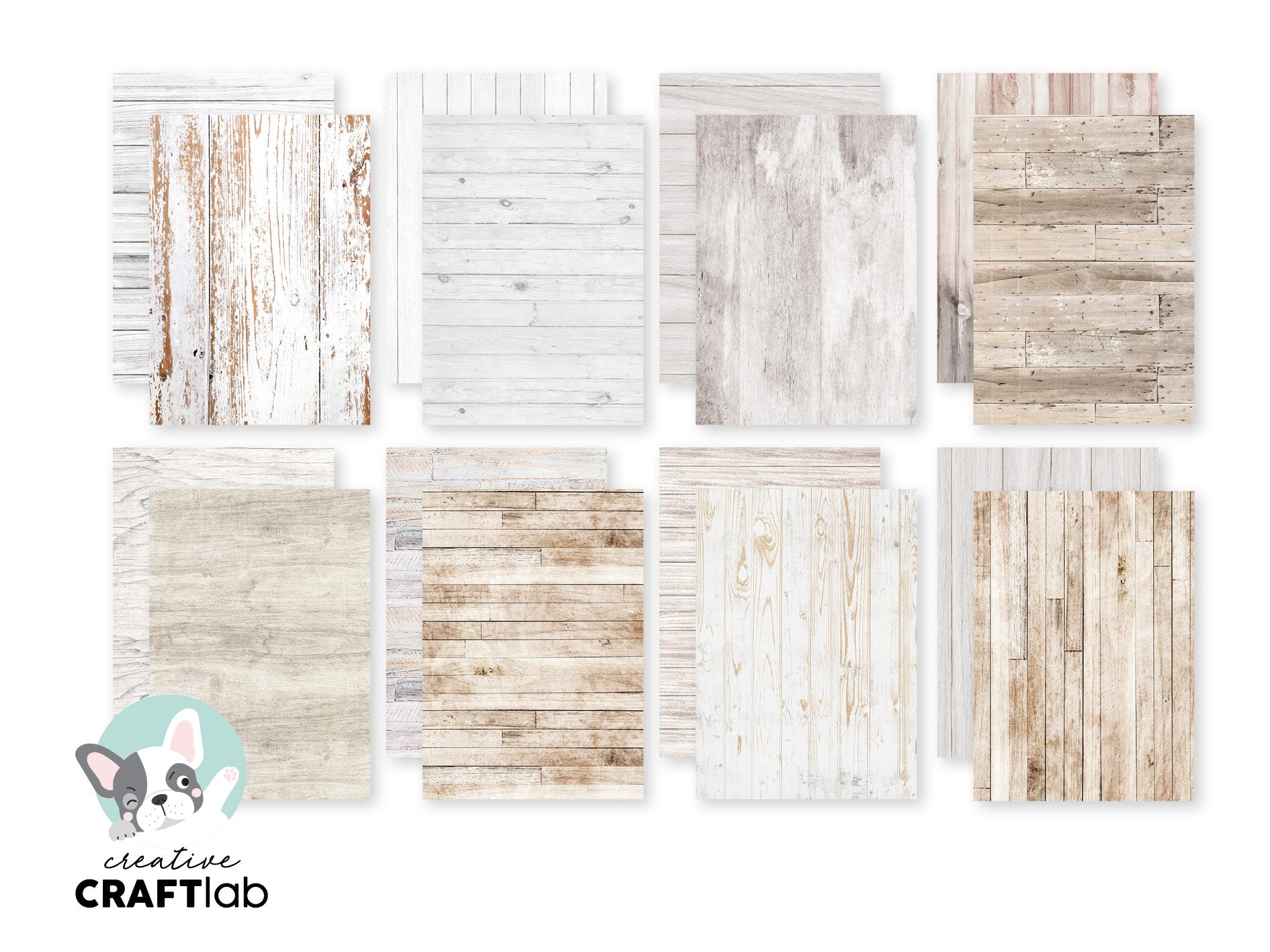 CCL Design Paper Pad White Wood Essentials 24 Sheets