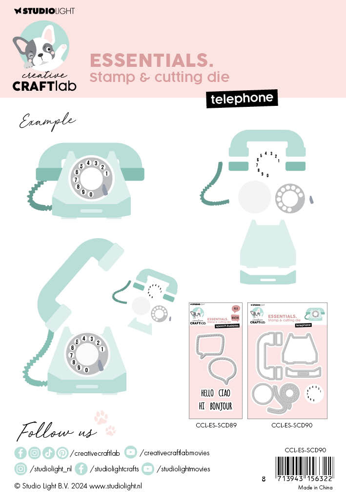 CCL Stamp & Cutting Die Telephone Essentials 8 PC