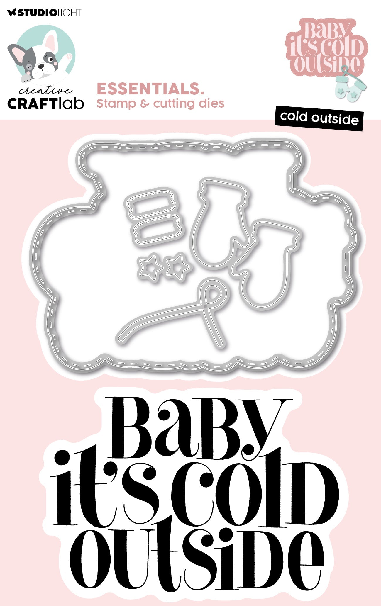 CCL Stamp and Cutting dies Cold outside Essentials 136x95x3mm 6 Pieces