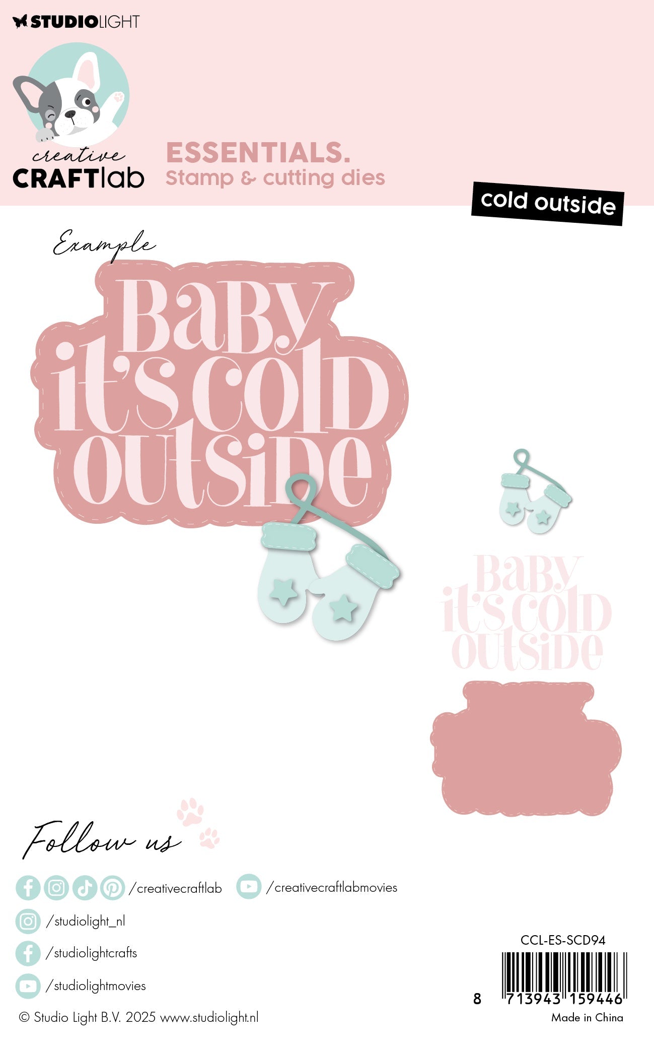 CCL Stamp and Cutting dies Cold outside Essentials 136x95x3mm 6 Pieces