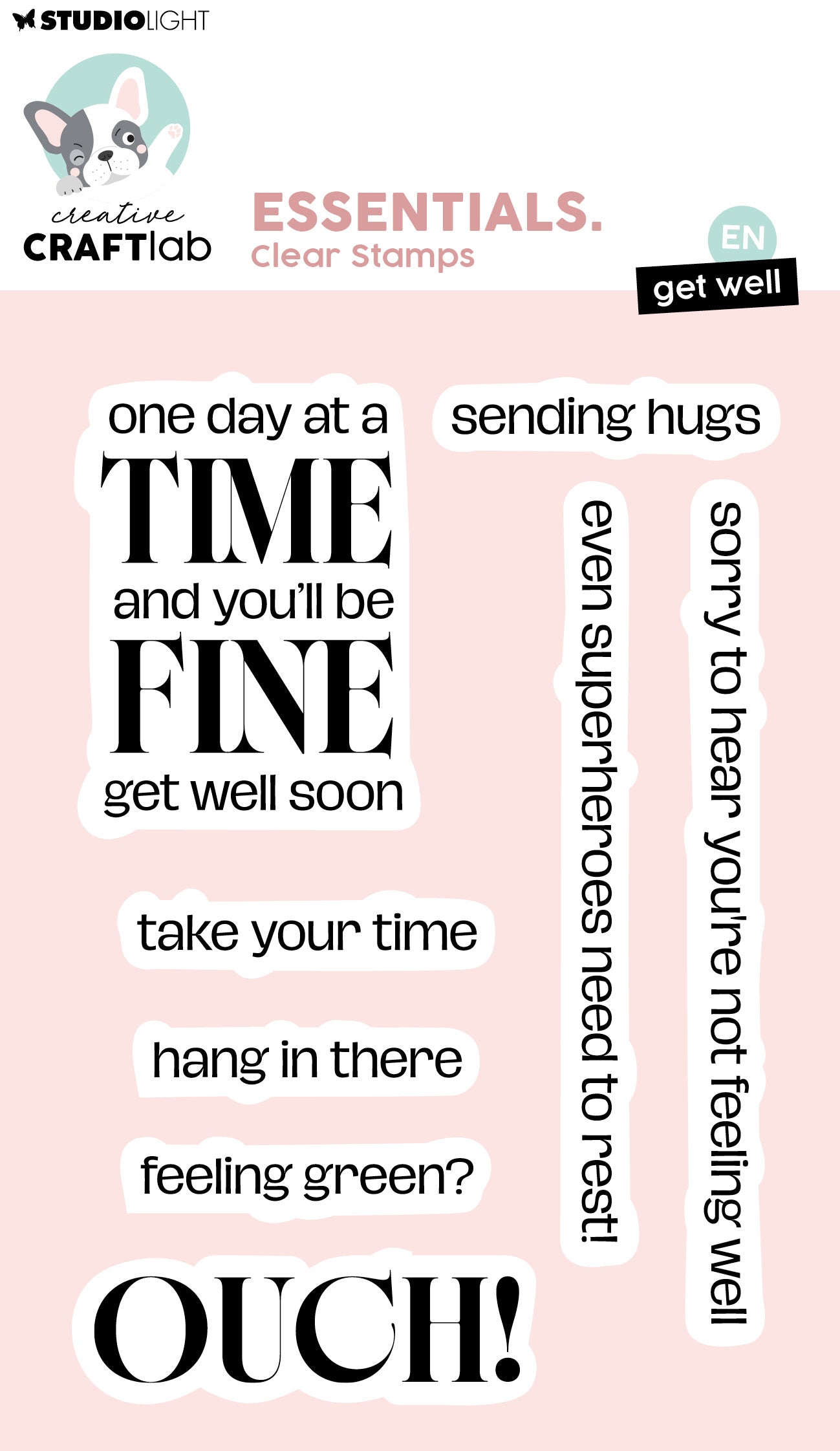 CCL Clear Stamp Get Well Essentials 8 Pieces