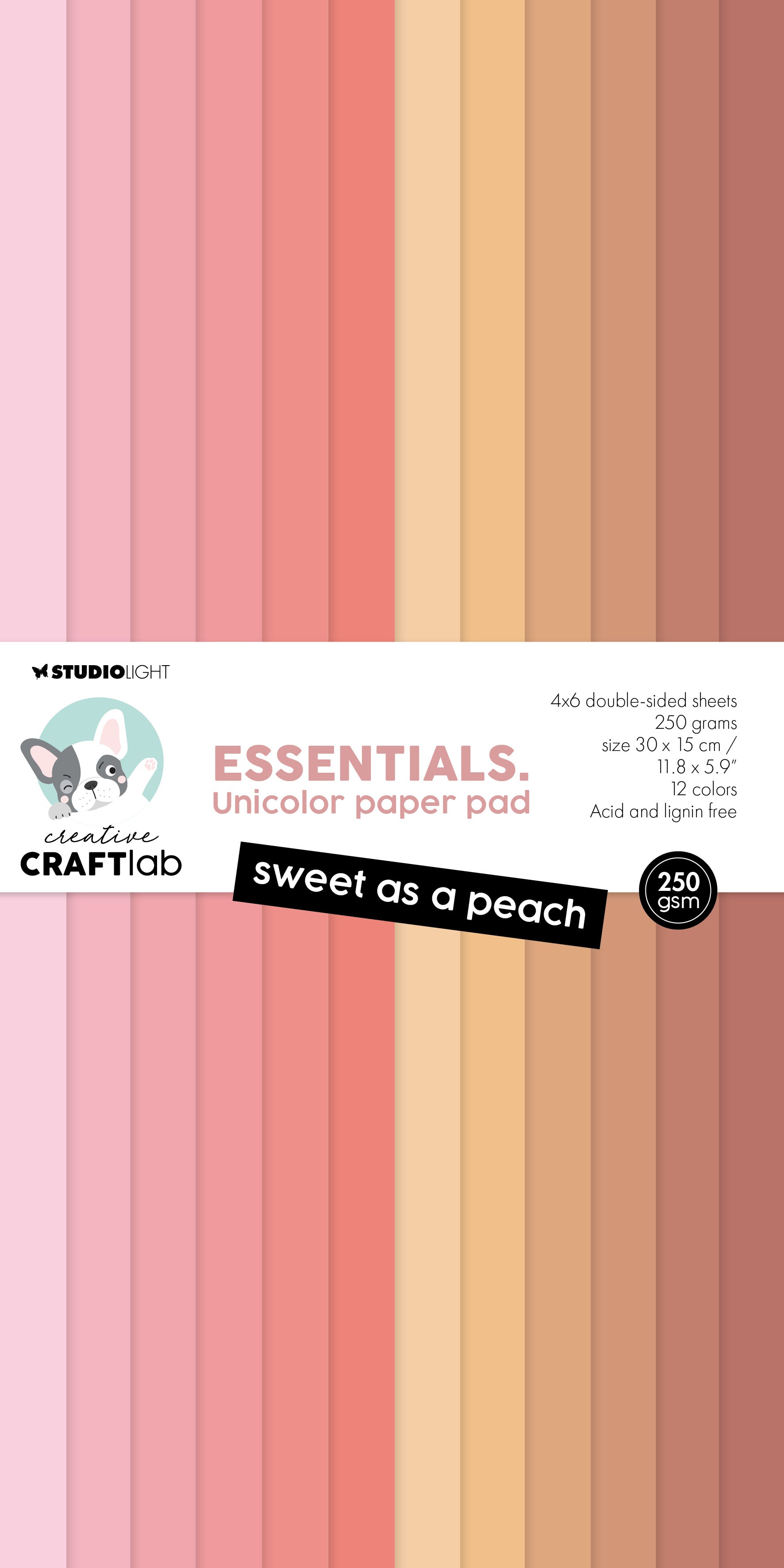 CCL Unicolor Paper Pad Sweet As A Peach Essentials 24 SH