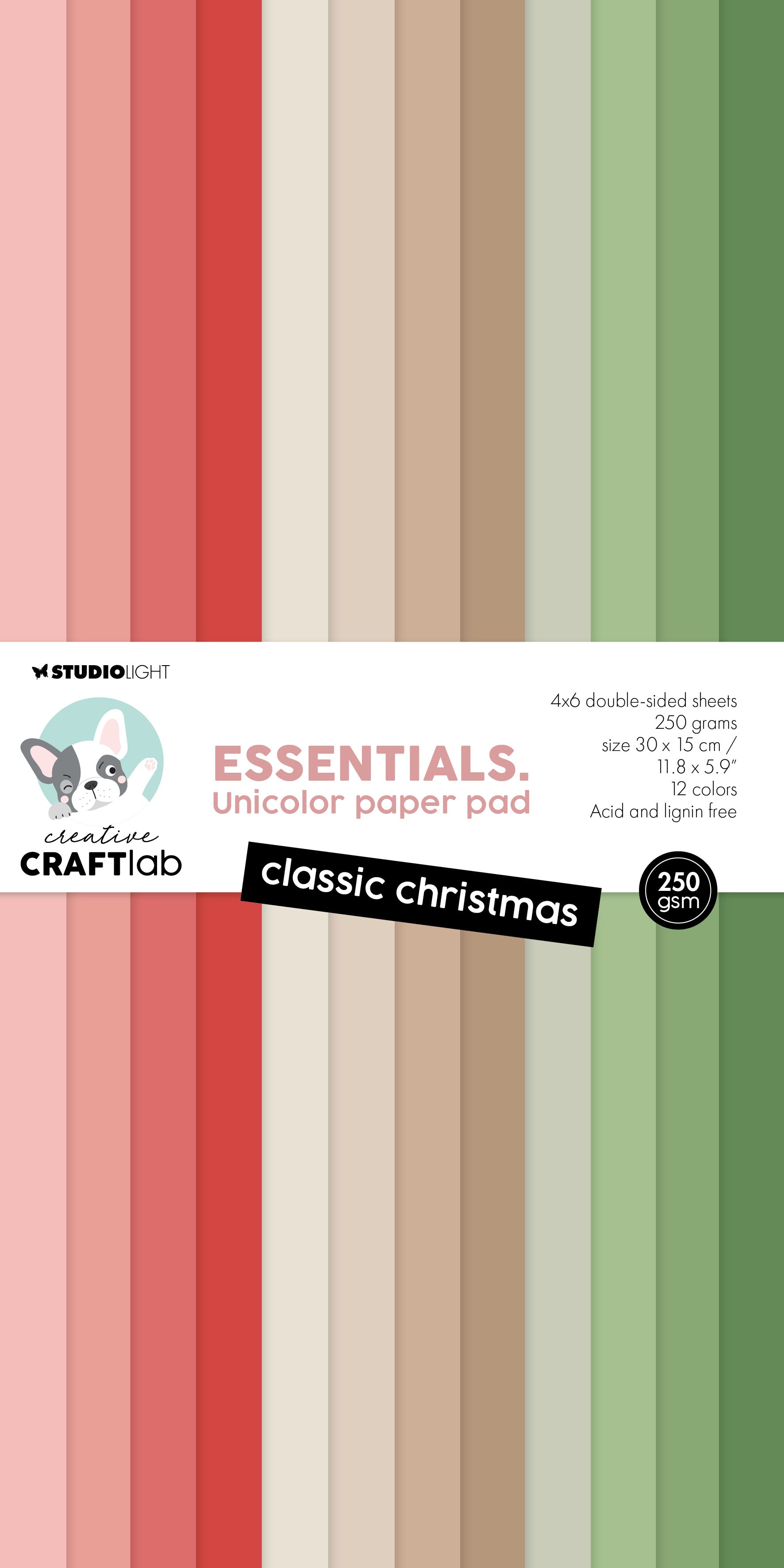 CCL Unicolor Paper Pad Classic Christmas Essentials 24 SH