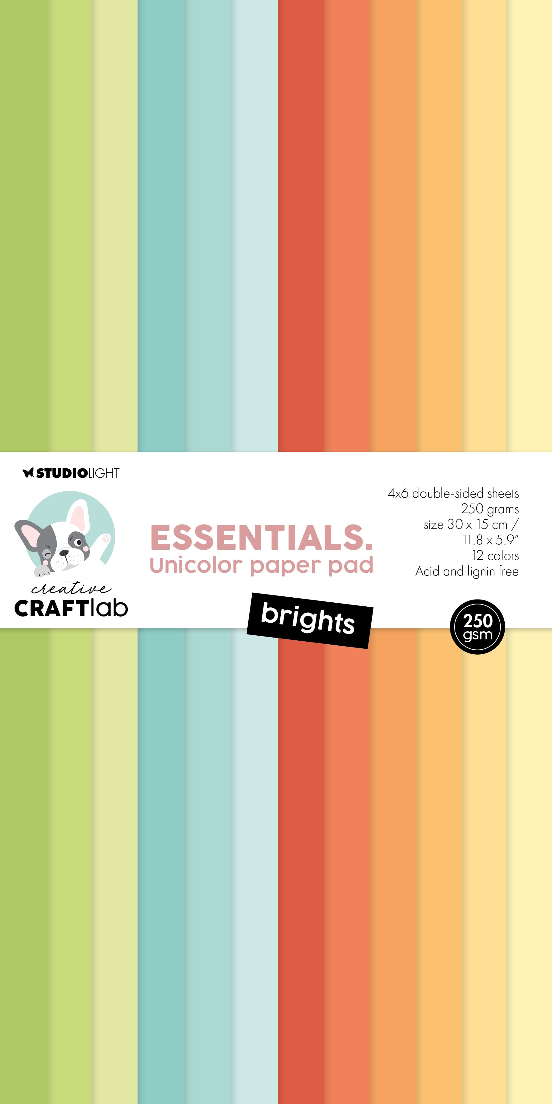 CCL Unicolor Paper Pad Brights Essentials 24 SH