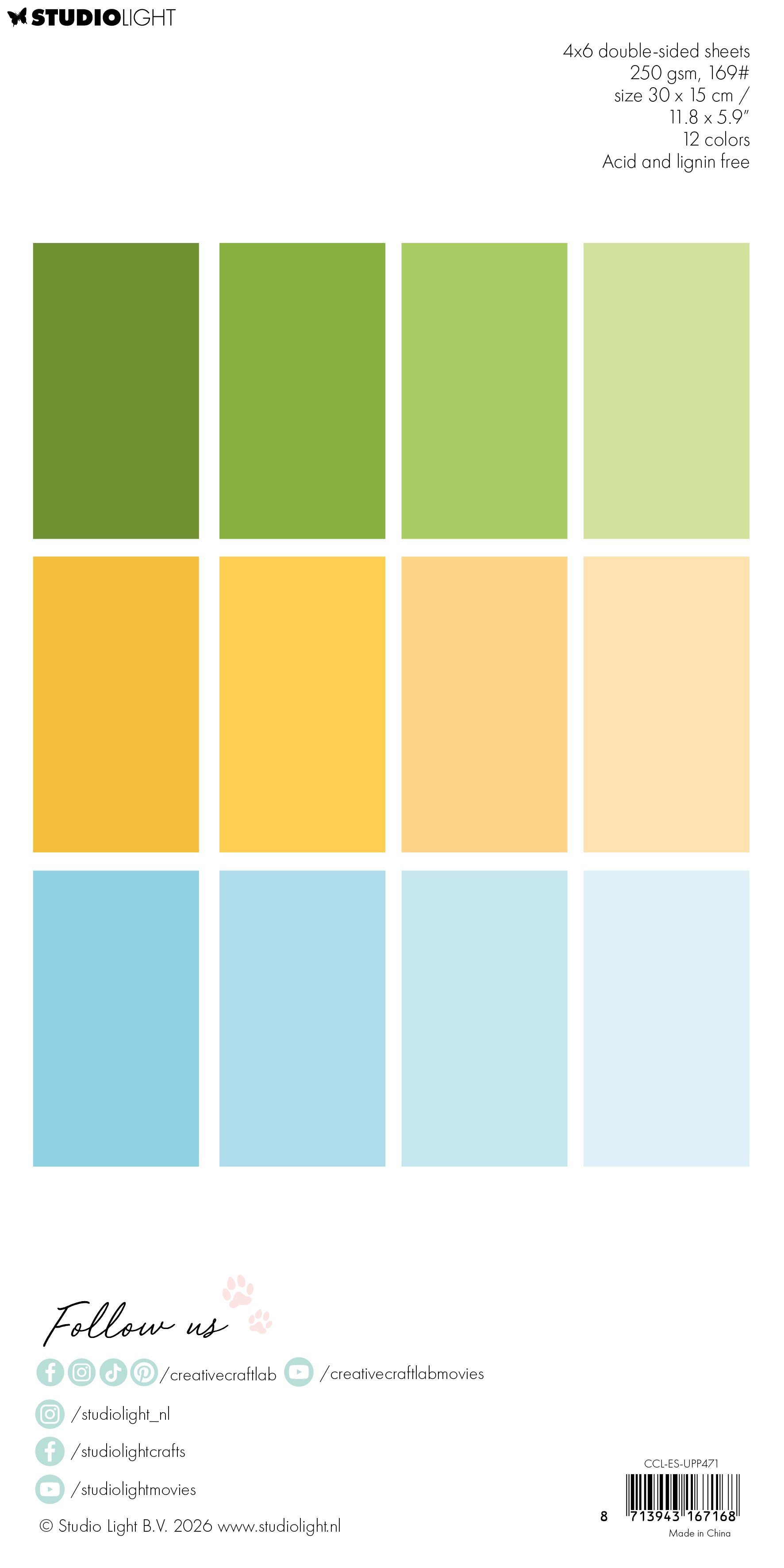 CCL Unicolor Paper Pad Spring Has Sprung Essentials 24 Sheets