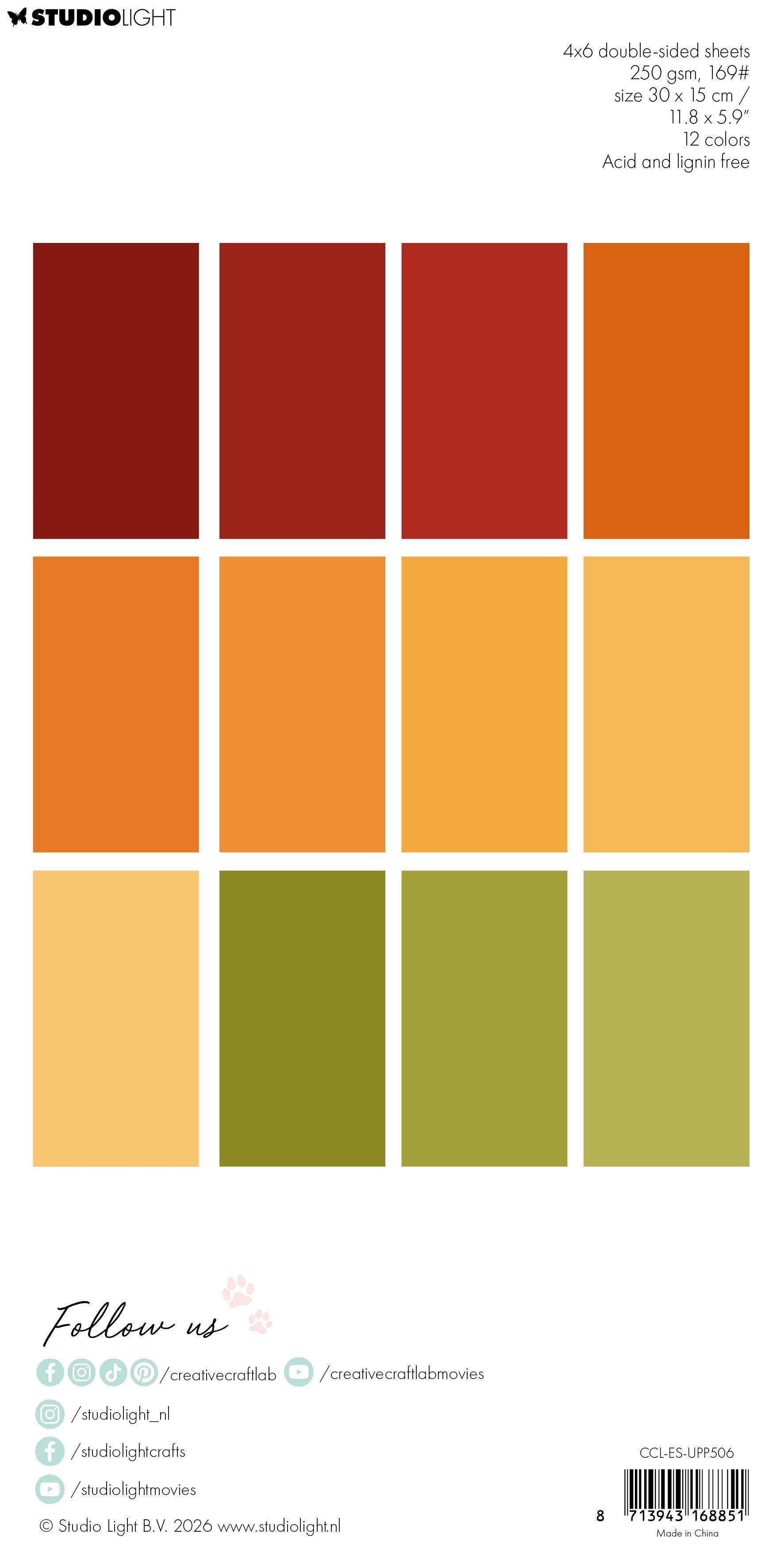 CCL Uni Paper Pad Unicolors Fall Essentials 24 Sheets