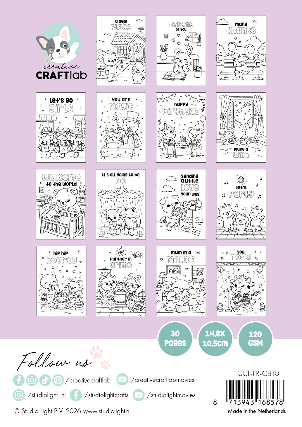 CCL Coloring Book Friendz Cuties Friendz 30 Sheets