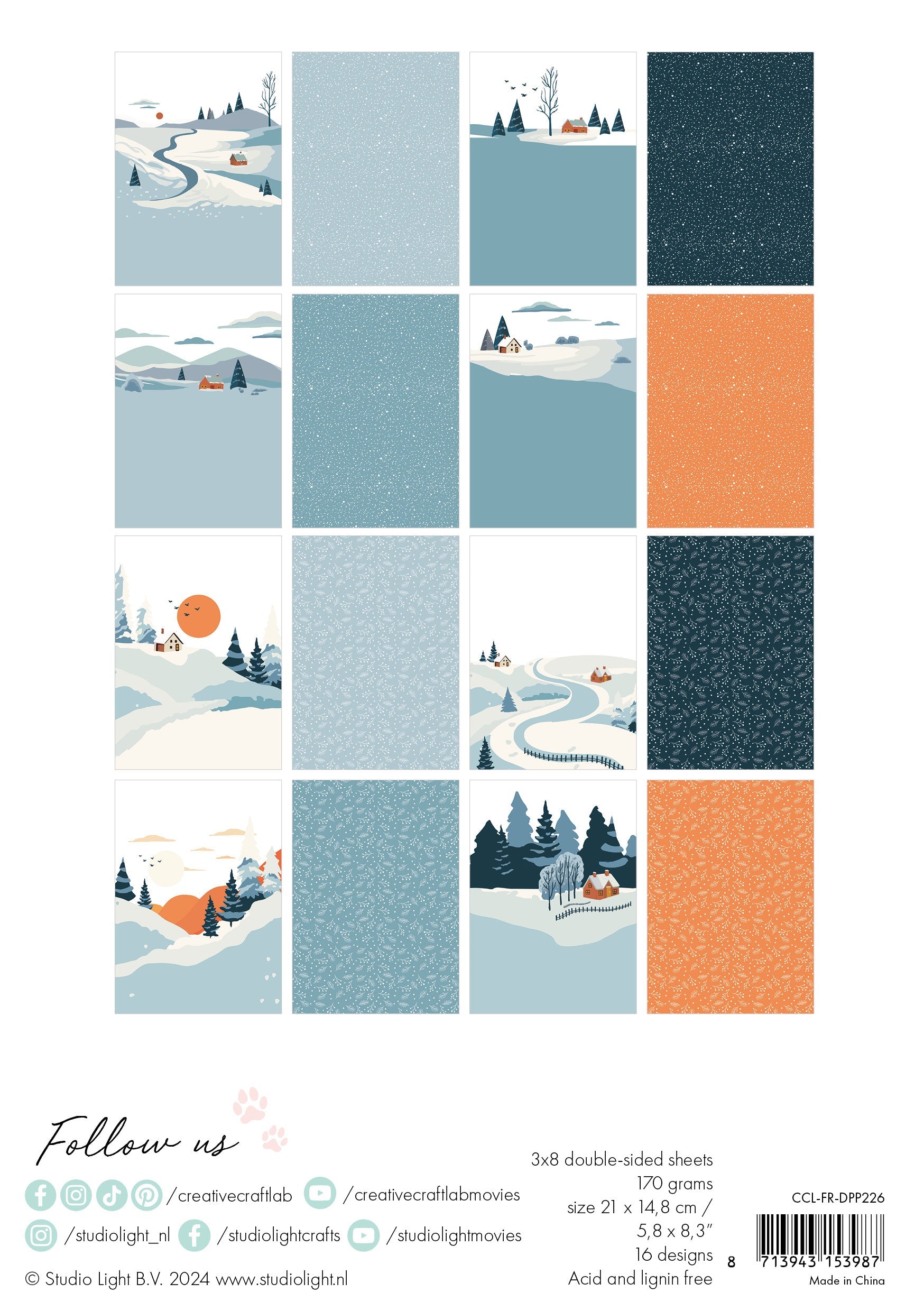 CCL Design Paper Pad Winter Landscape Friendz 24 SH