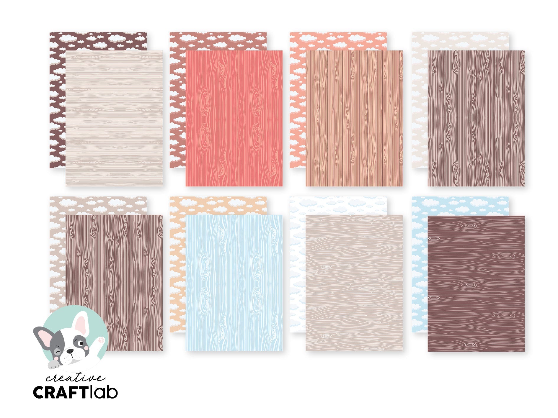 CCL Design Paper Pad Woodgrain Friendz 24 SH