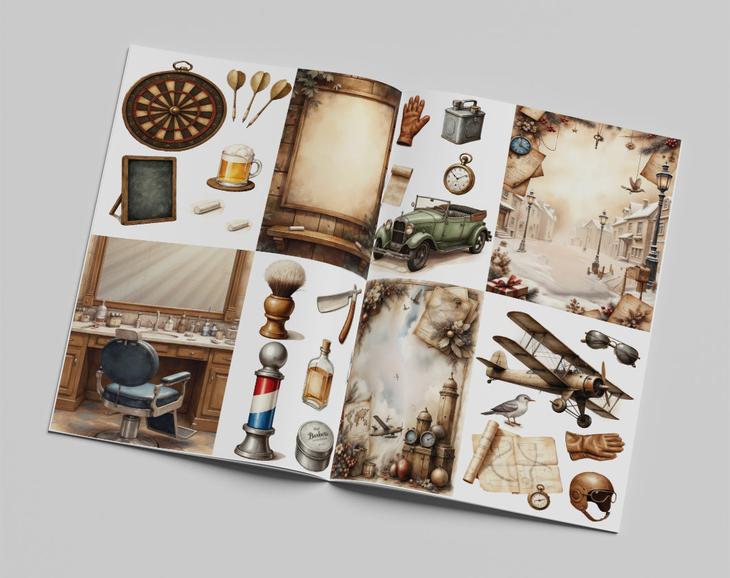 Creatief Art - "Vintage Gentlemen" Book - Creative CutOuts