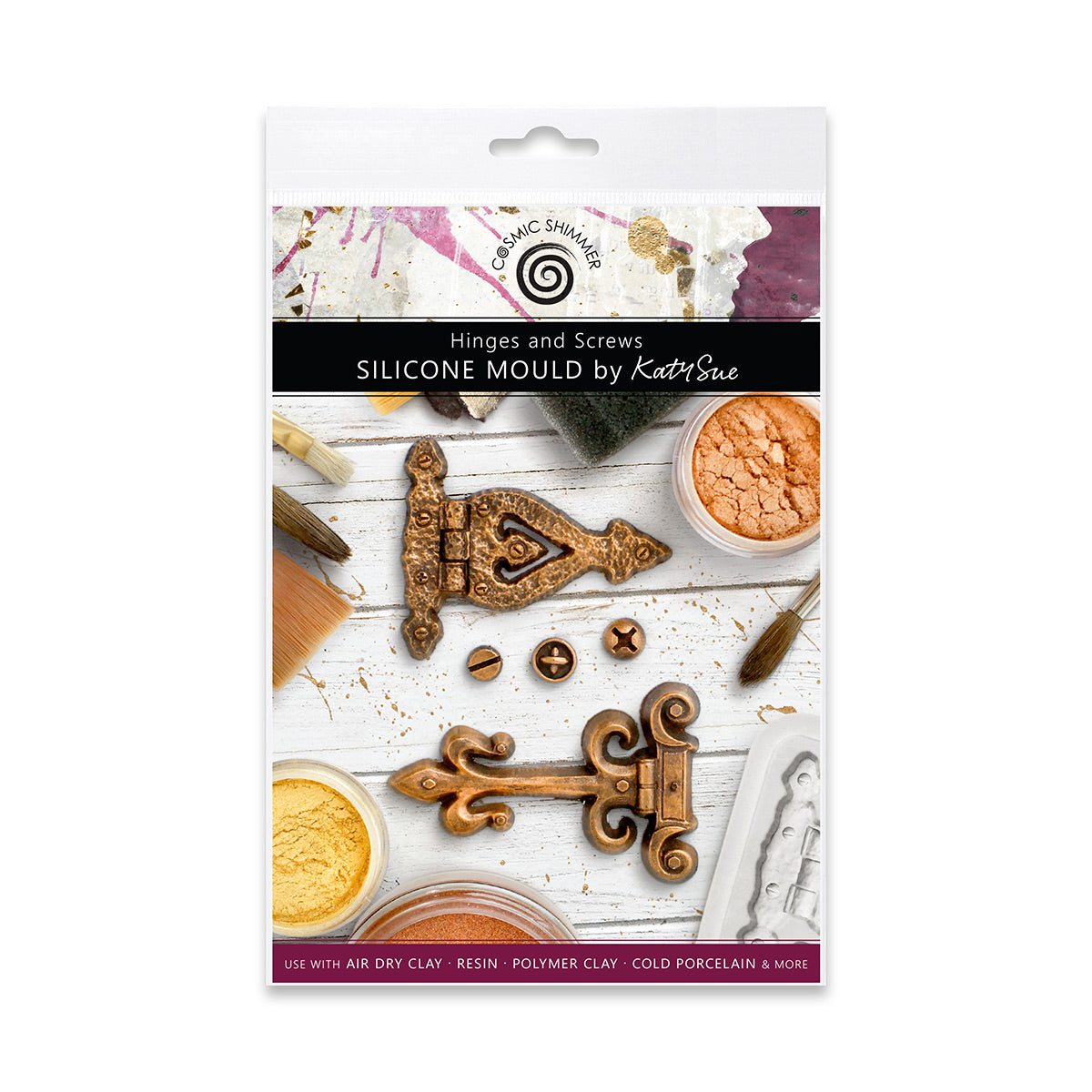 Cosmic Shimmer Hinges and Screws Silicone Mould