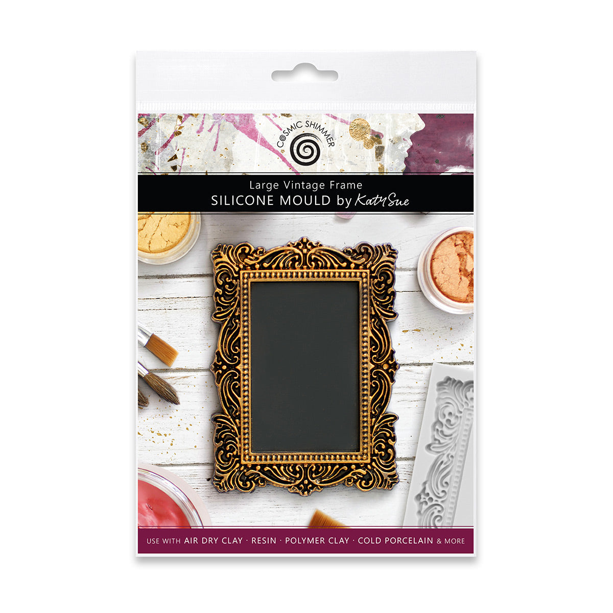 Cosmic Shimmer Large Vintage Frame Silicone Mould