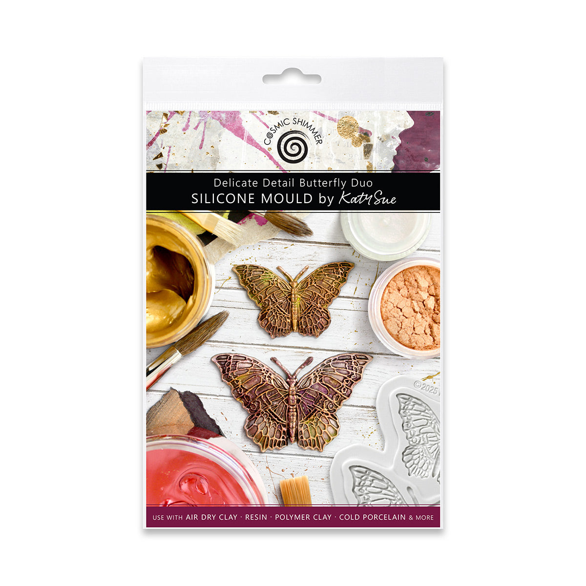 Cosmic Shimmer Delicate Detail Butterfly Duo Silicone Mould