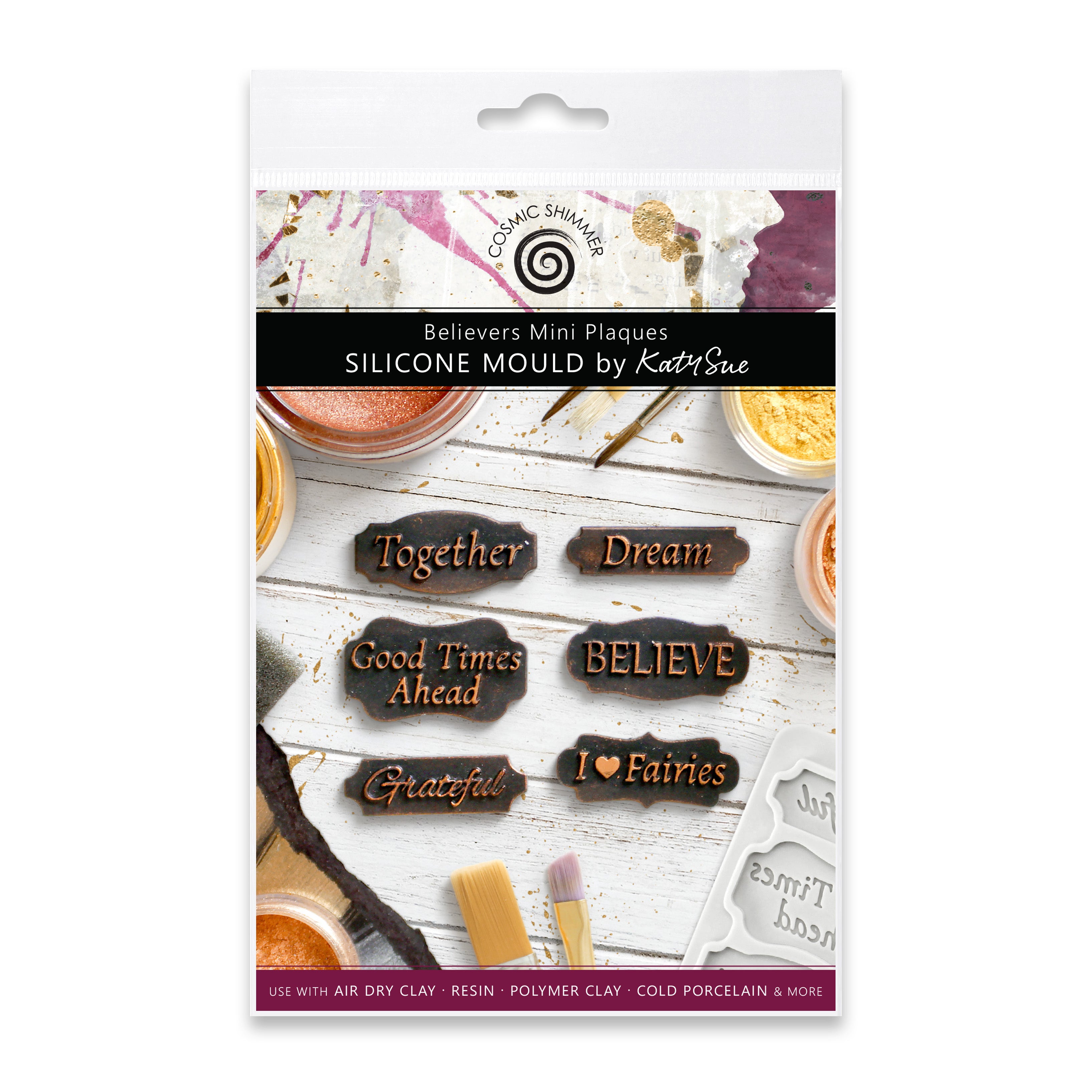 Cosmic Shimmer Believers Mini Plaques Silicone Mould