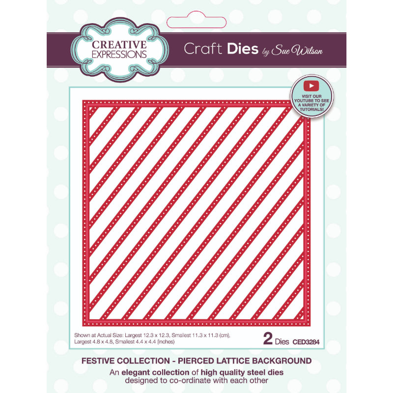 Creative Expressions Sue Wilson Festive Pierced Lattice Background Craft Die