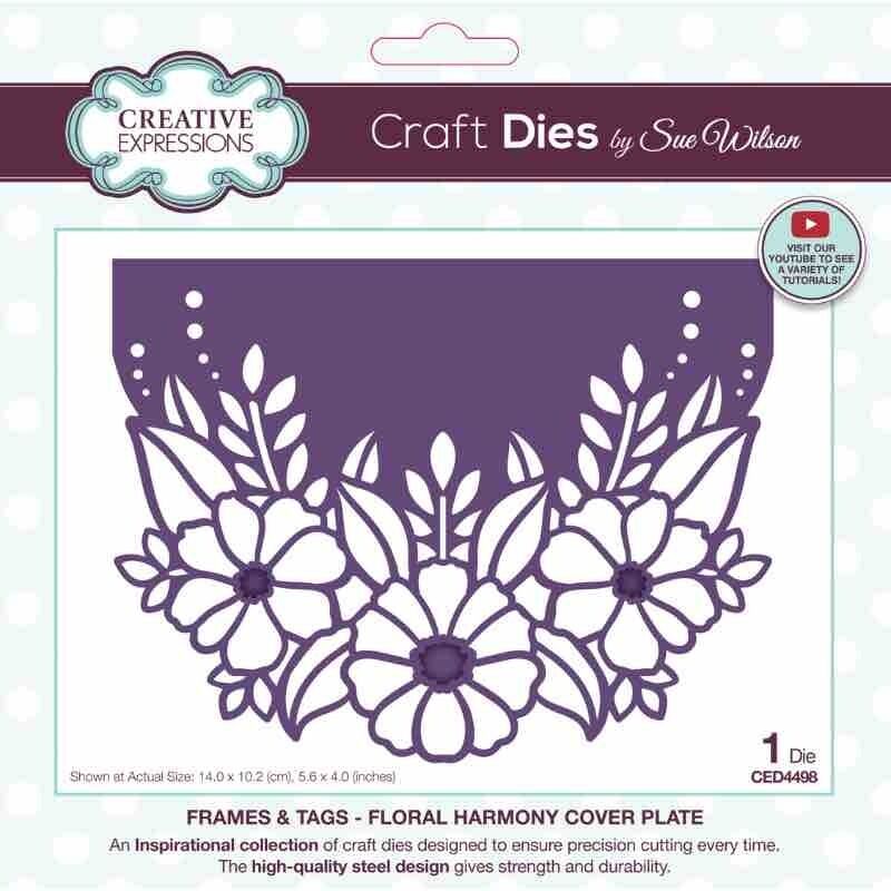 Creative Expressions Sue Wilson Frames & Tags Floral Harmony Cover Plate  Craft Die