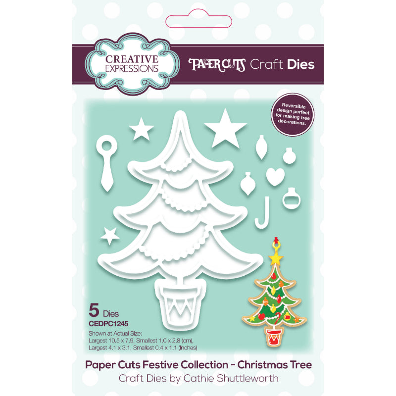 Creative Expressions Paper Cuts Festive Christmas Tree Craft Die