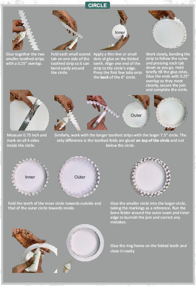 CrafTreat 3D Fold Shapes - Shadow Box White - Circle 3pcs