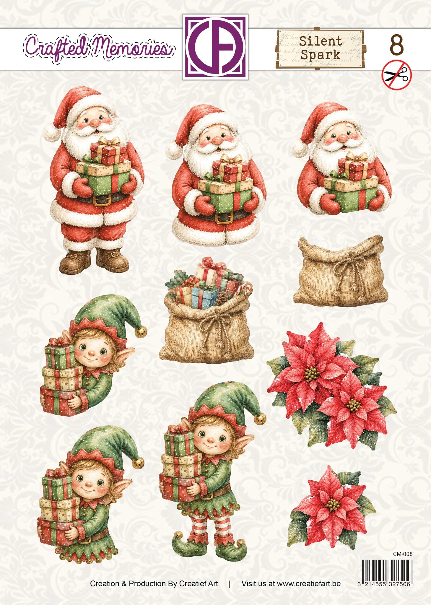 Creatief Art - 3D Die-Cut Sheet - Silent Spark 08