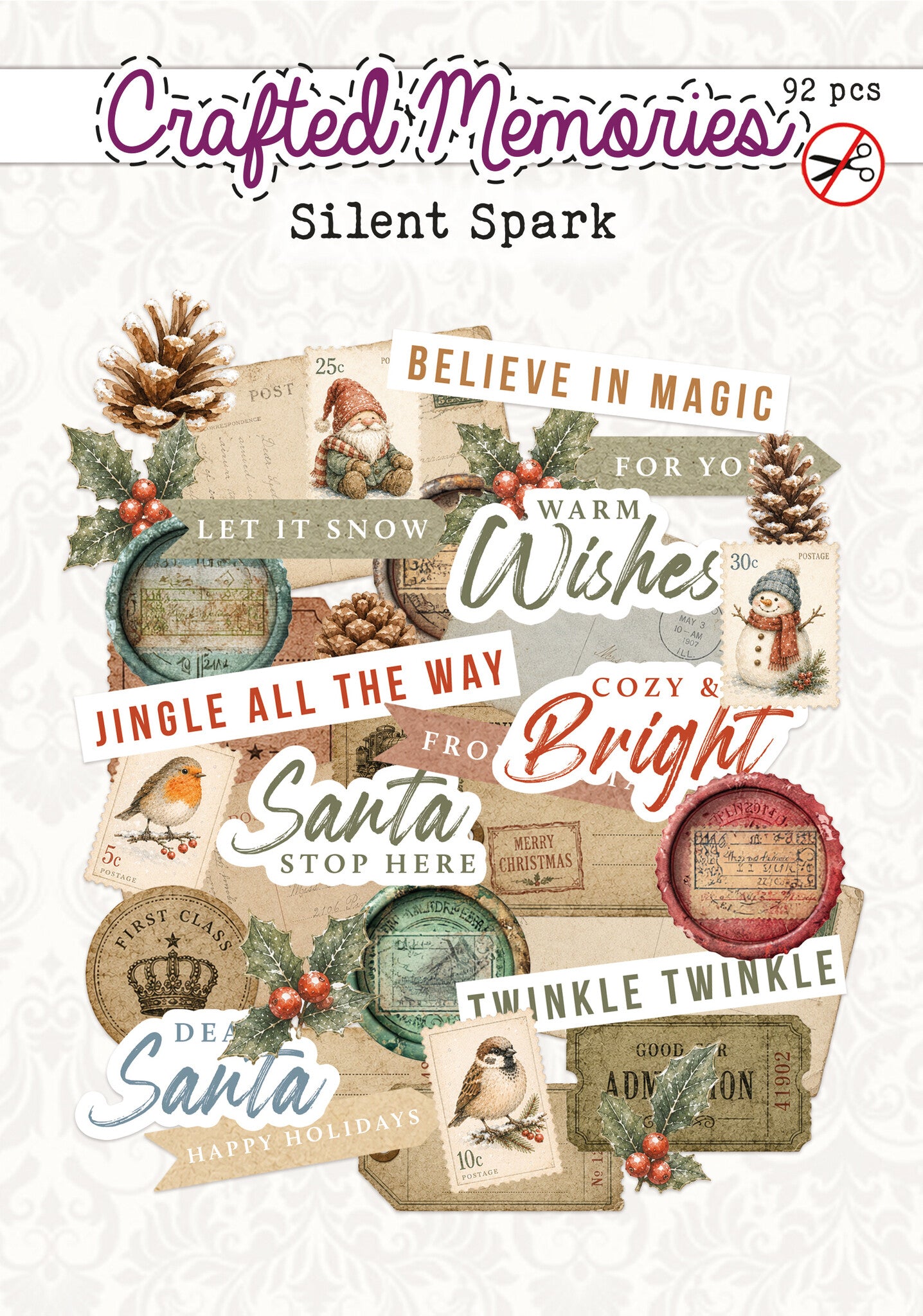 Creatief Art - Die-Cuts - Silent Spark - 92 pieces