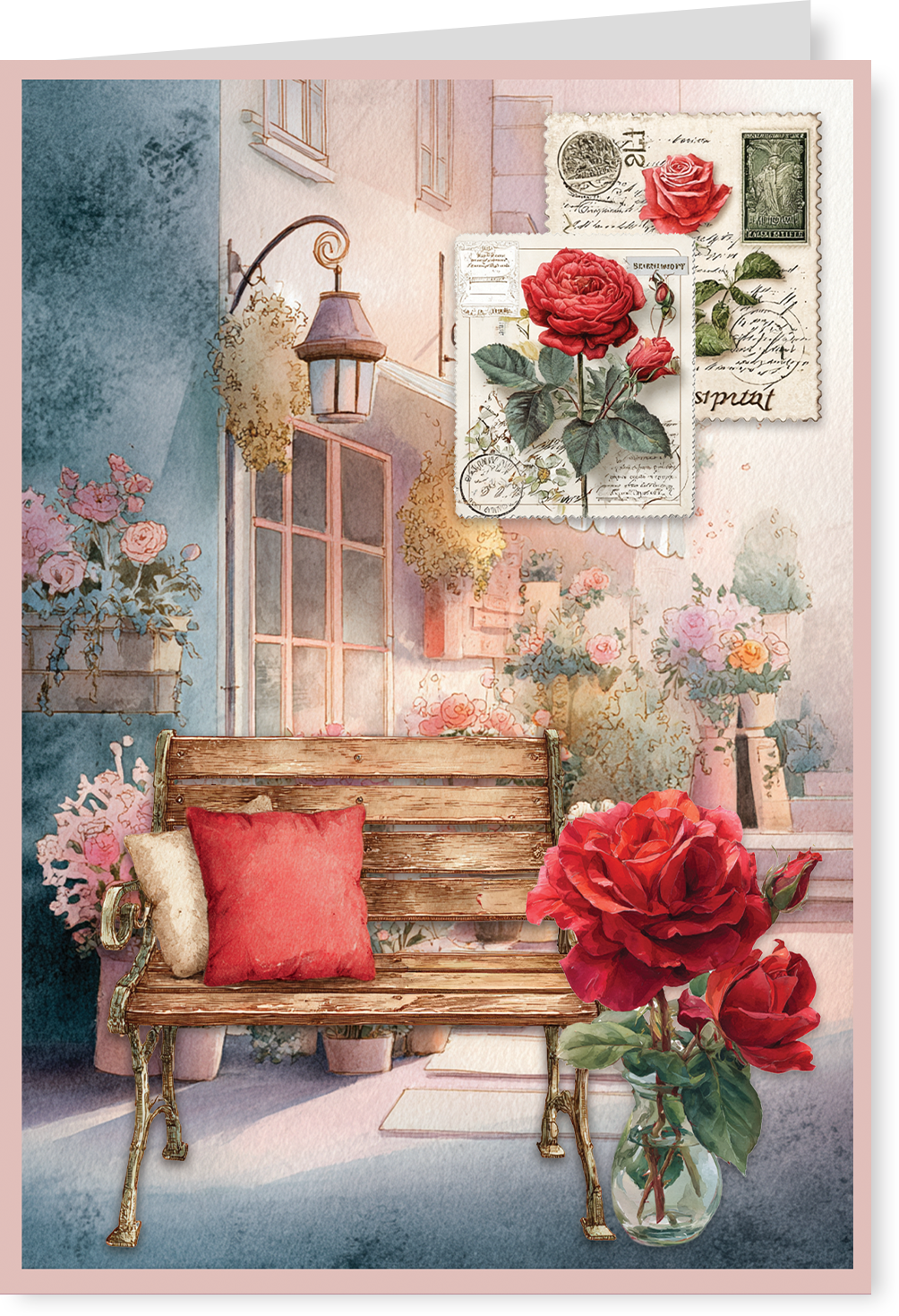 Creatief Art - Card Kit - Blush and Kisses - 4 pieces