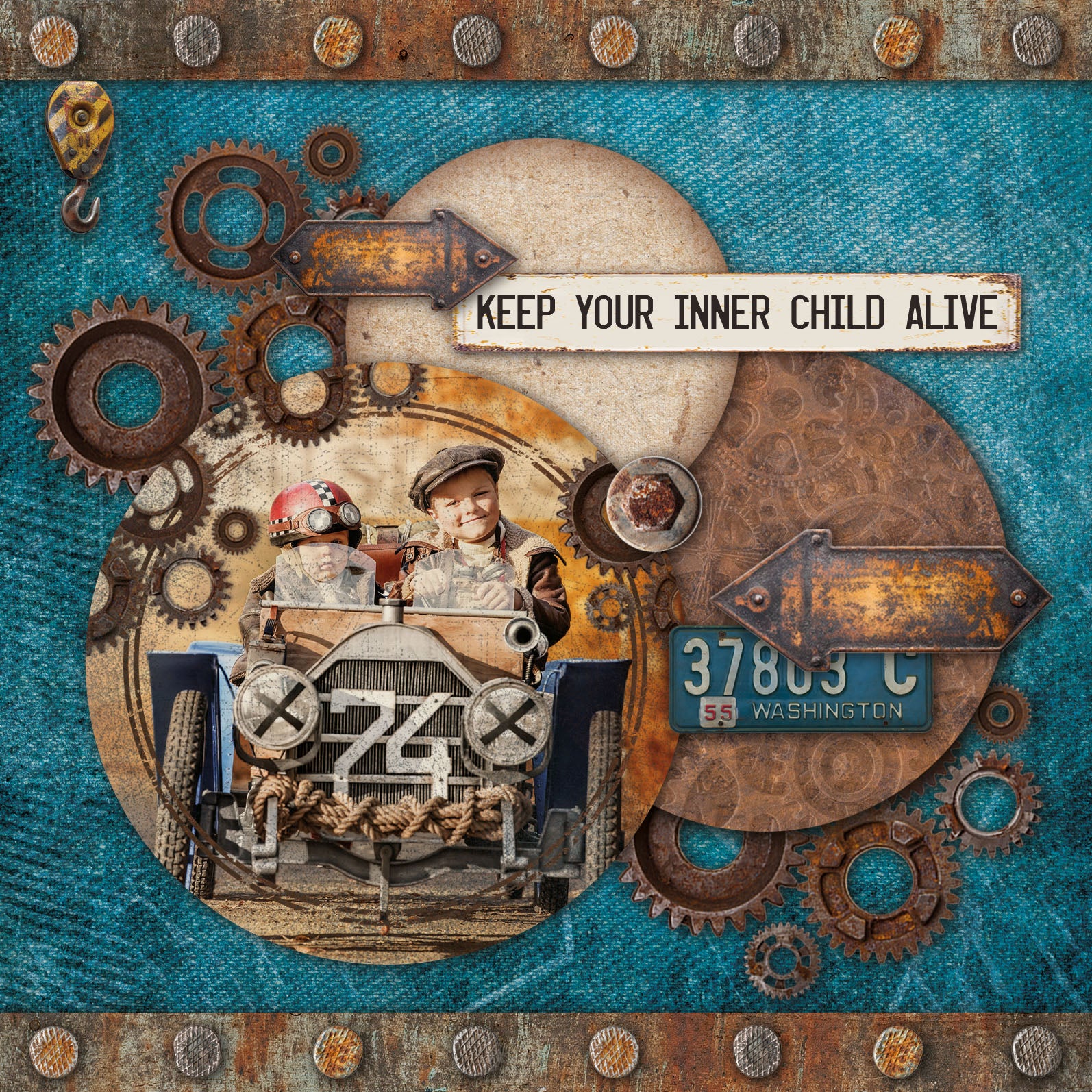 SL Cardmaking Pad Gearhead Workshop Essentials 14 Sheets