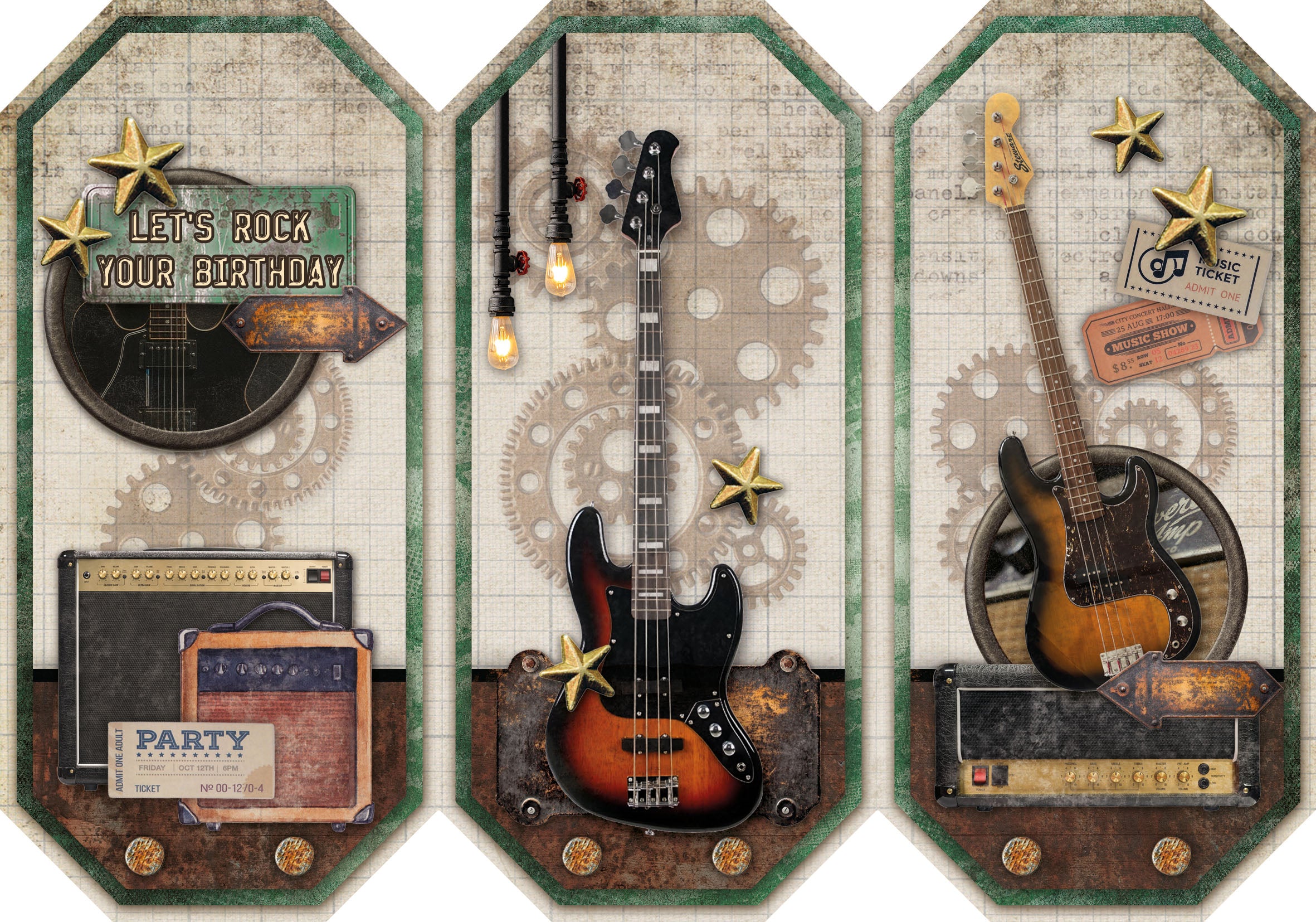 SL Cardmaking Pad Gearhead Workshop Essentials 14 Sheets