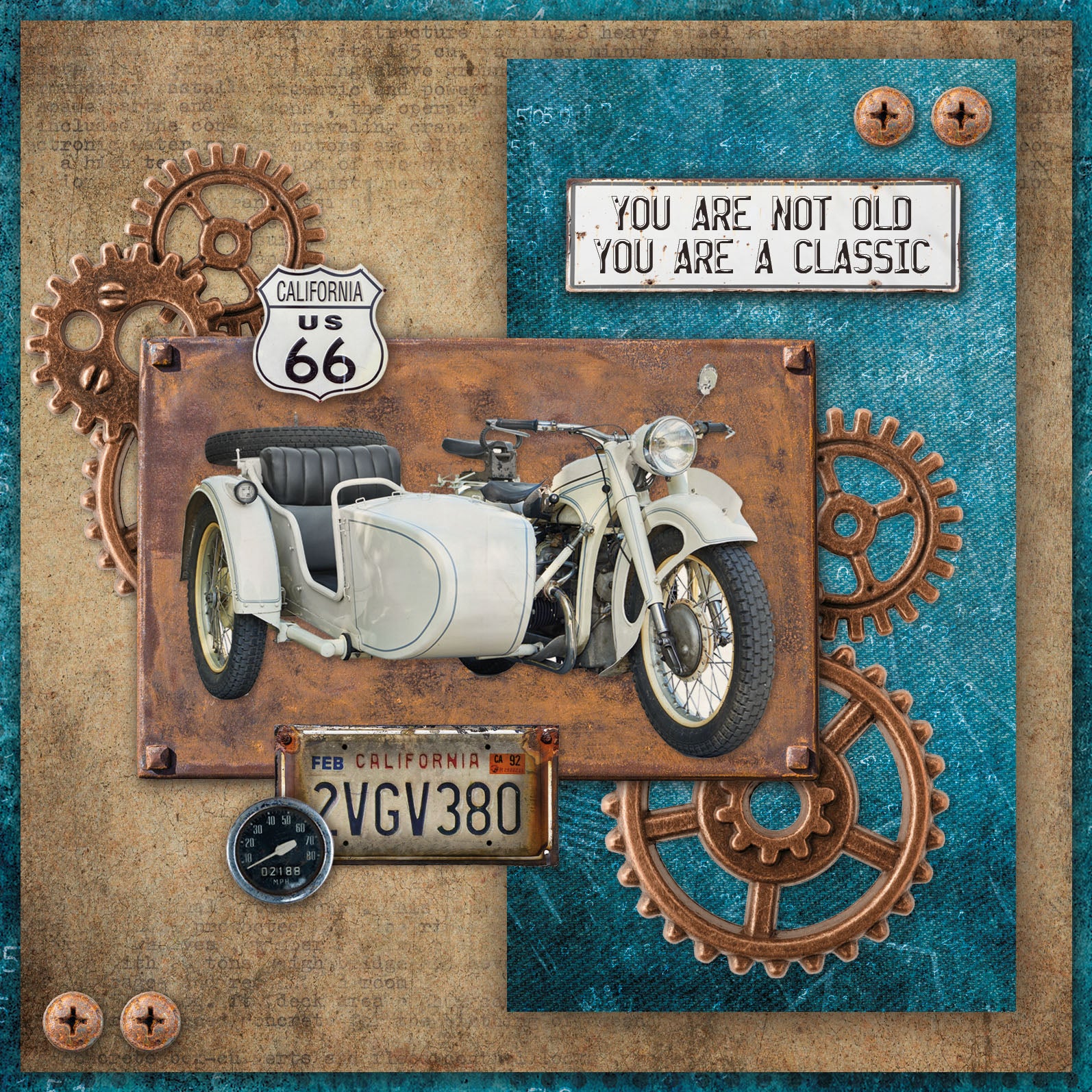 SL Cardmaking Pad Gearhead Workshop Essentials 14 Sheets